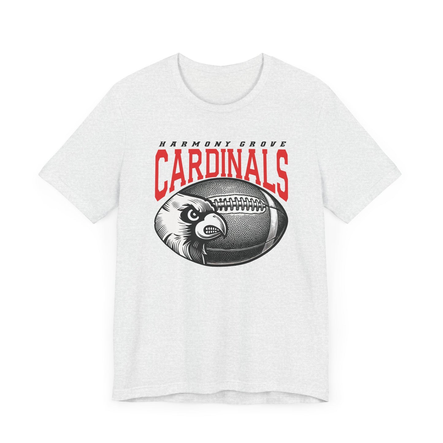 HG Cardinals Football Mascot Inset - Bella + Canvas Short Sleeve Tee