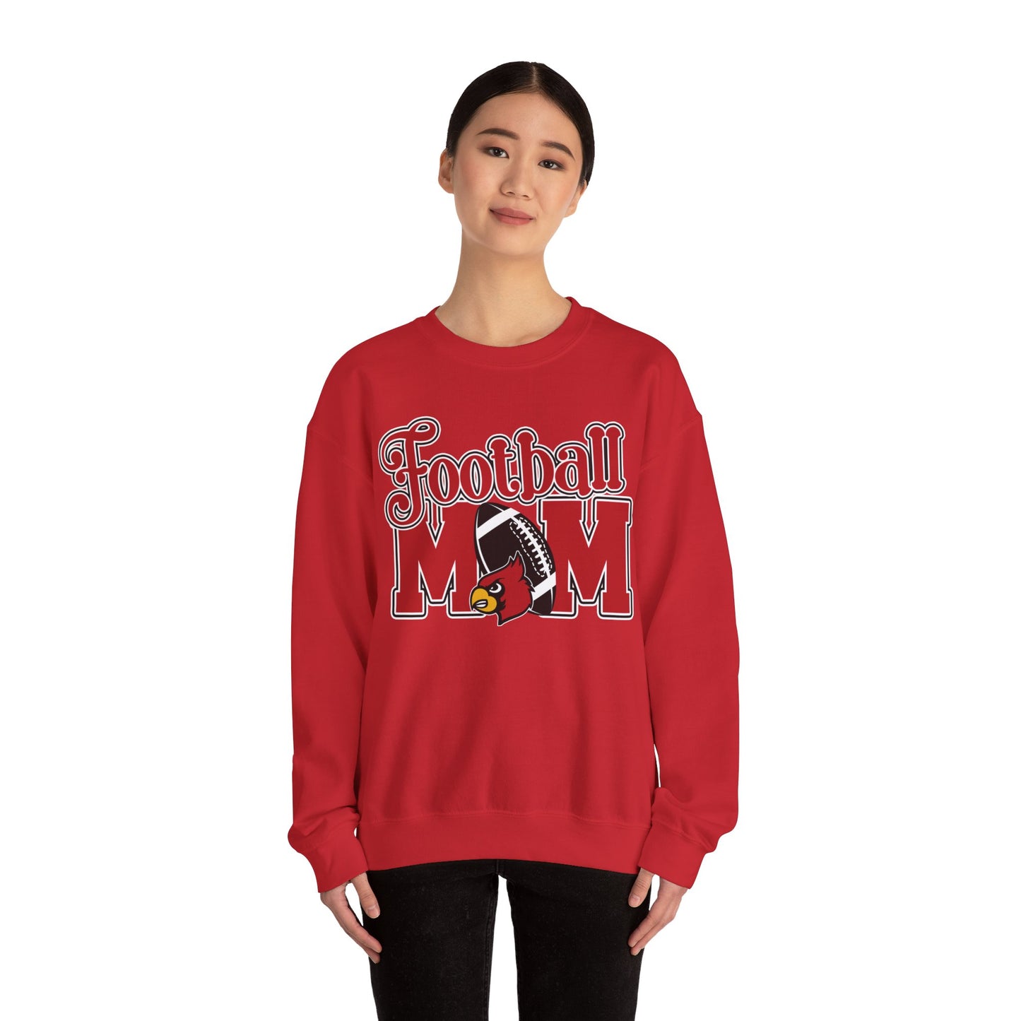 Football Mom Custom Player Name and Number - Unisex Heavy Blend™ Crewneck Sweatshirt