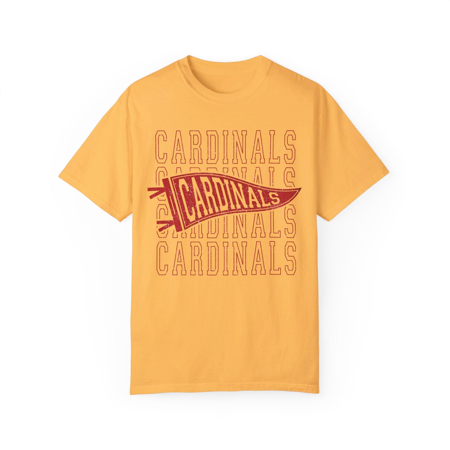 Cardinal Distressed Pennant - Comfort Colors T-shirt