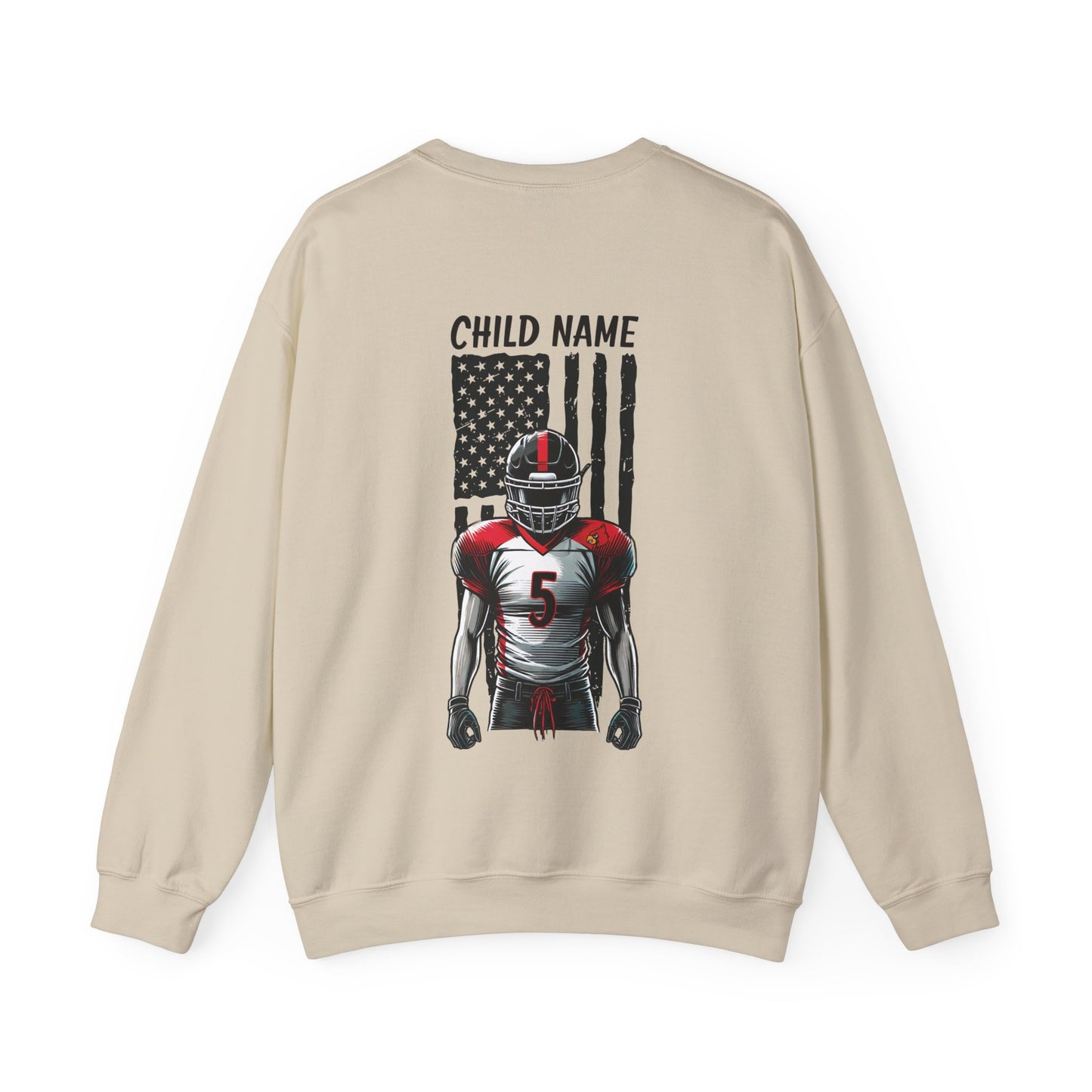 Football Dad Custom Player Name and Number - Unisex Heavy Blend™ Crewneck Sweatshirt