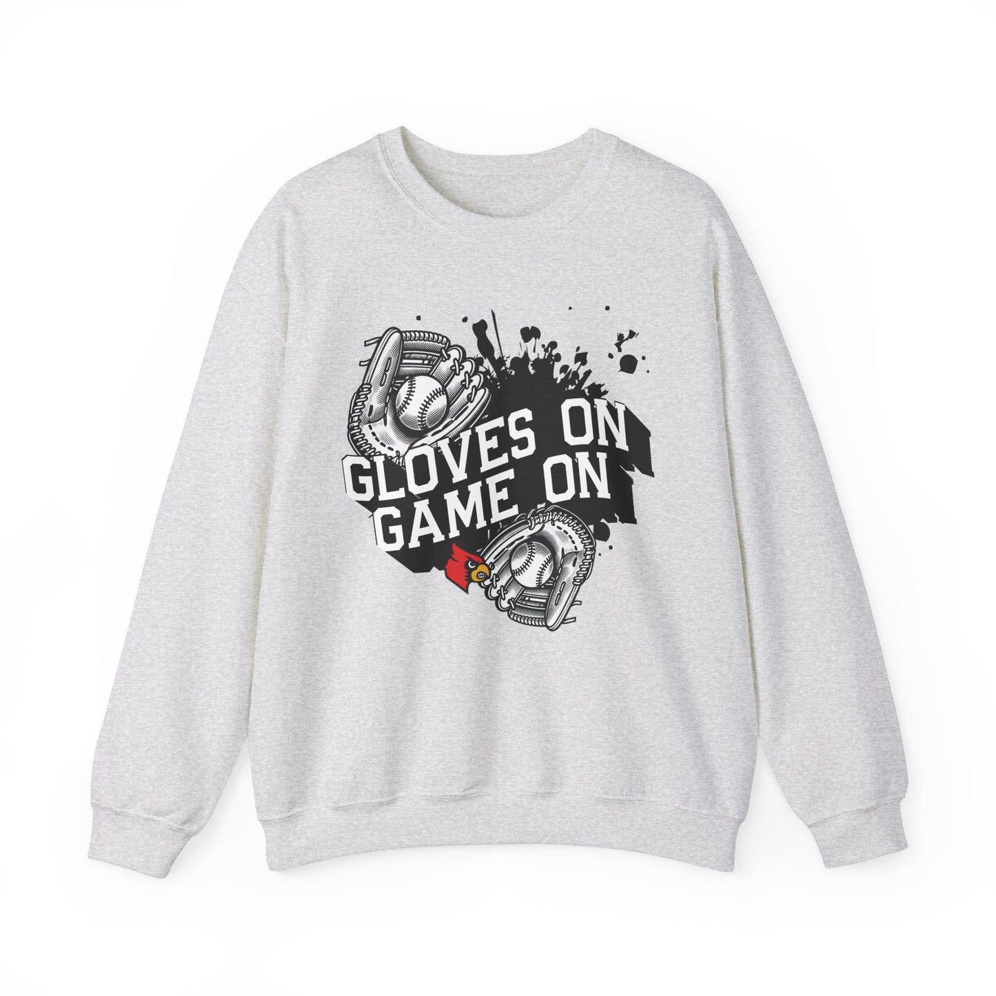 Gloves on Game On Softball and Baseball - Unisex Heavy Blend™ Crewneck Sweatshirt