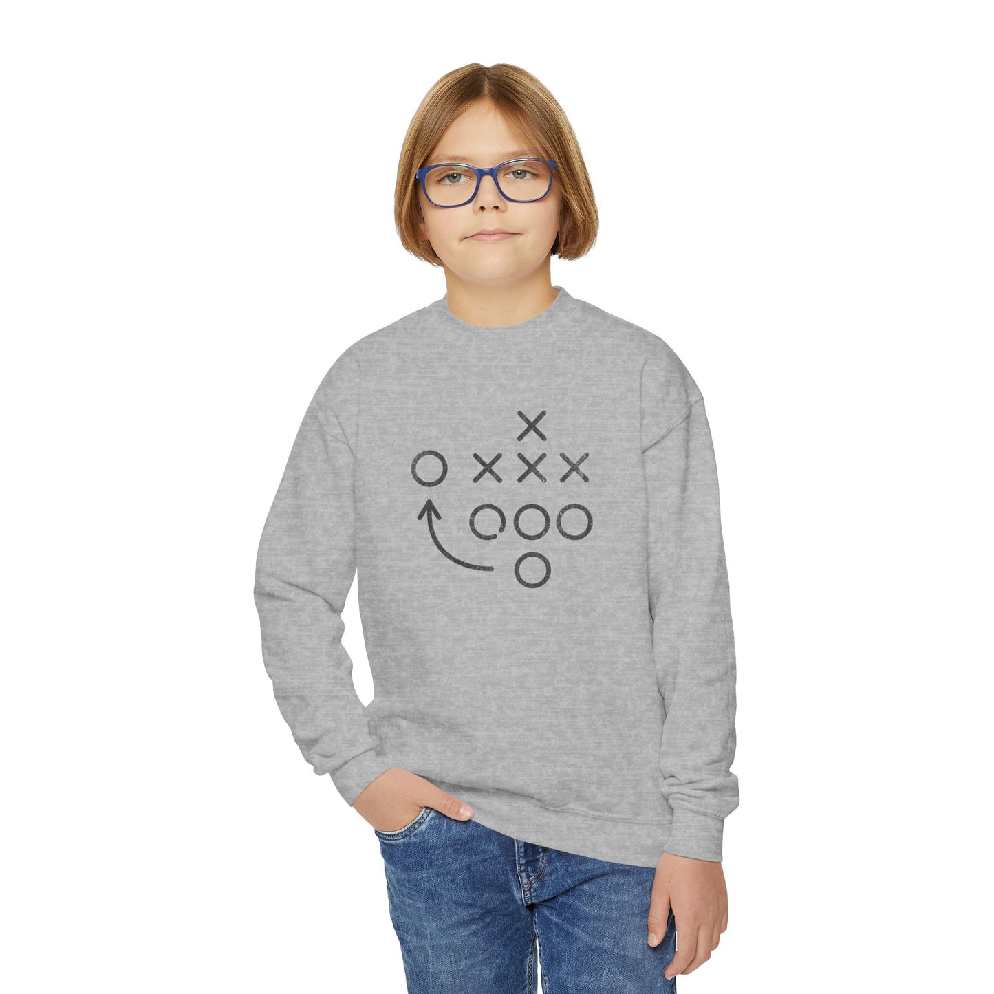 Football Play - Youth Crew Sweatshirt