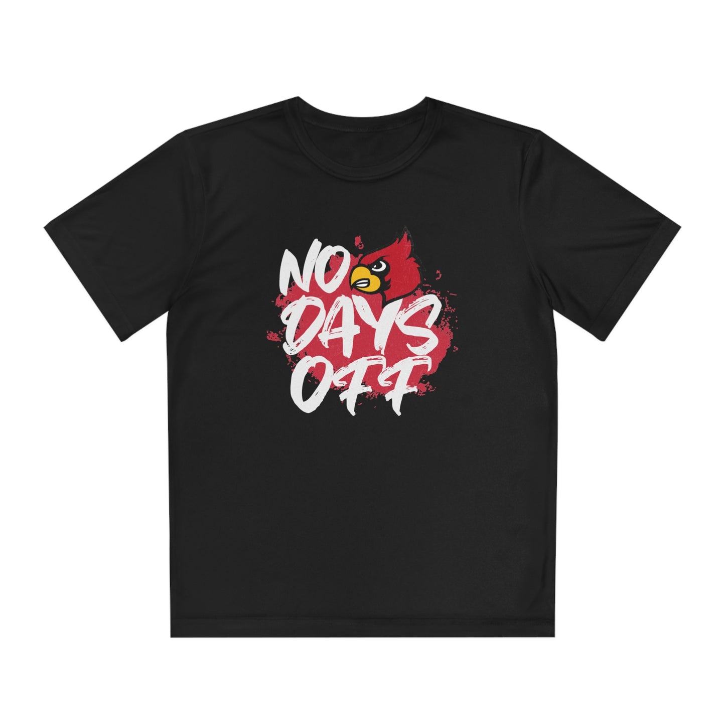 No Days Off Cardinal - Youth Sport-Tek® Competitor™ Tee