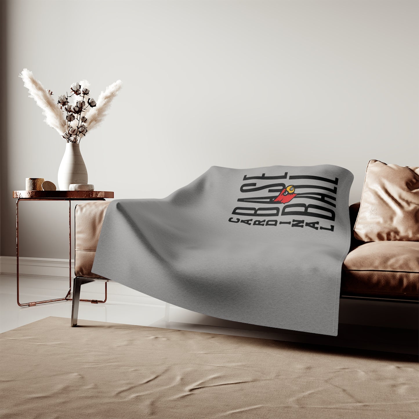 Cardinal Baseball Gray - Sweatshirt Blanket