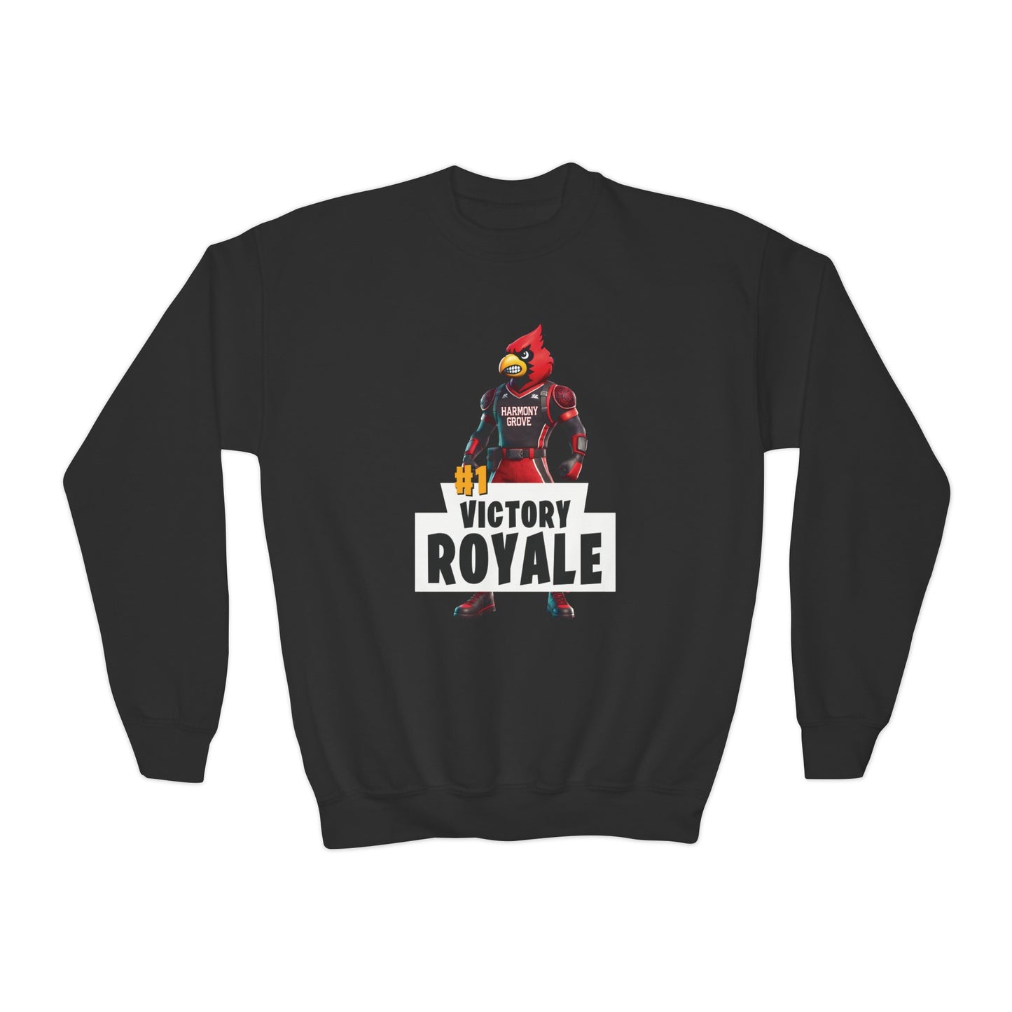 Harmony Grove Cardinals Victory Royale - Youth Crew Sweatshirt