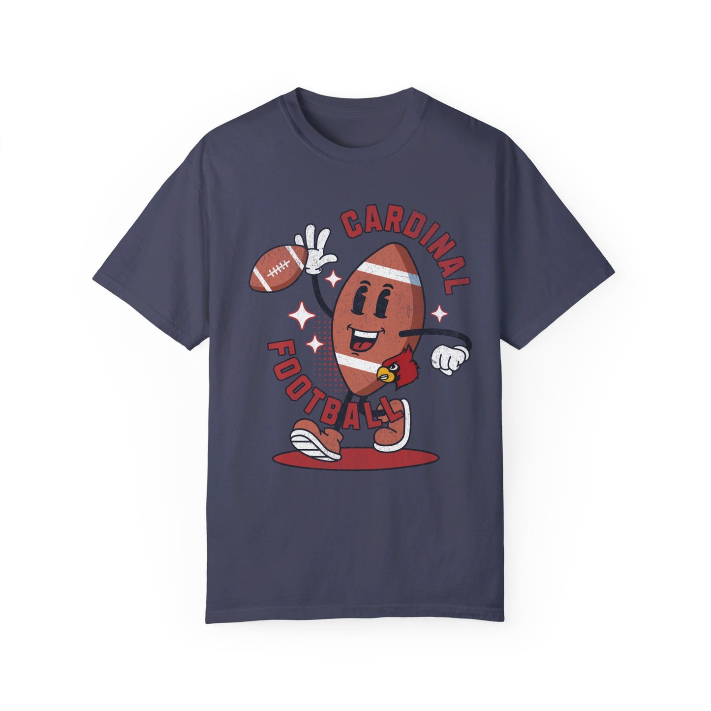 Retro Cardinal Football - Comfort Colors T-shirt