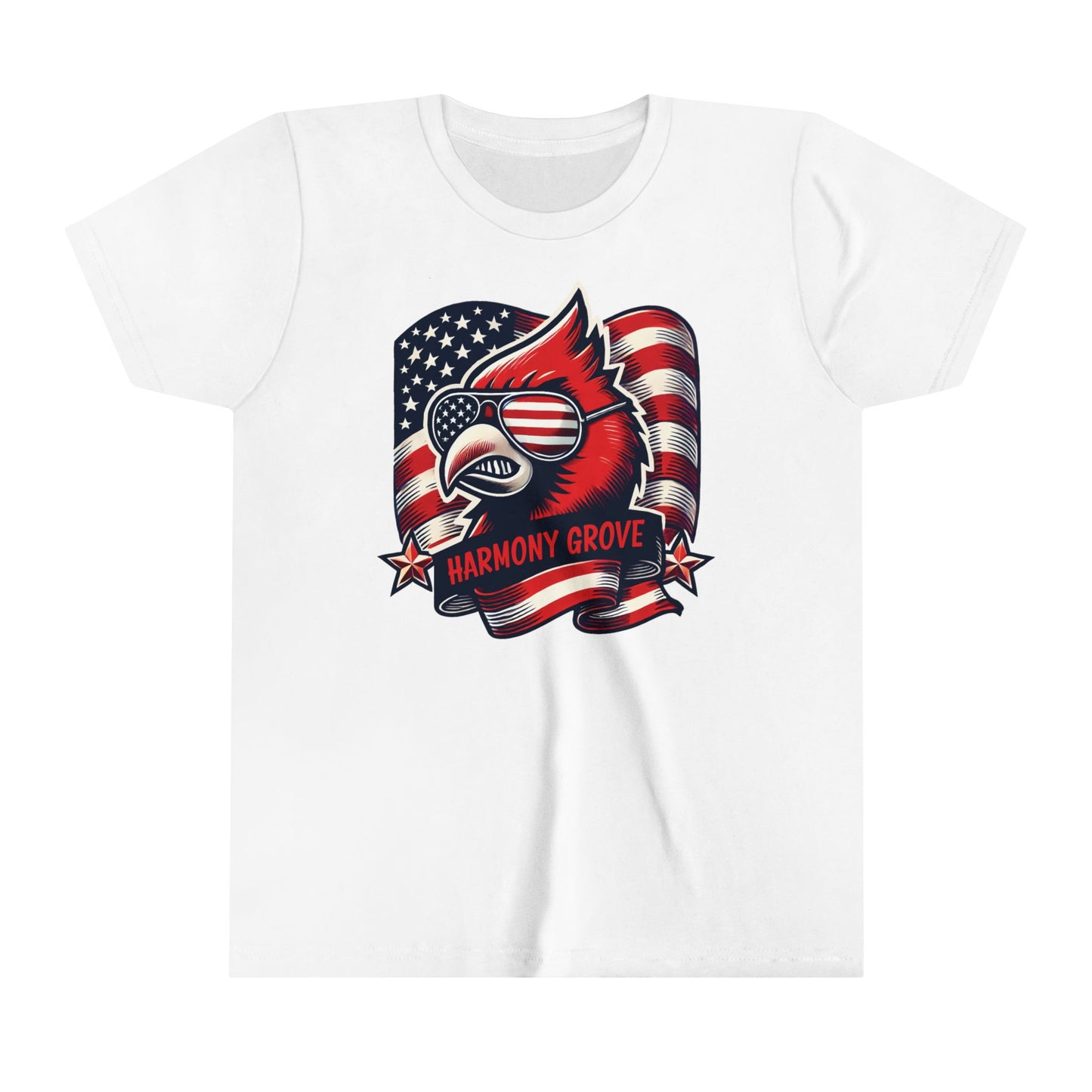 Patriotic Harmony Grove Cardinal - Bella + Canvas Youth Tee