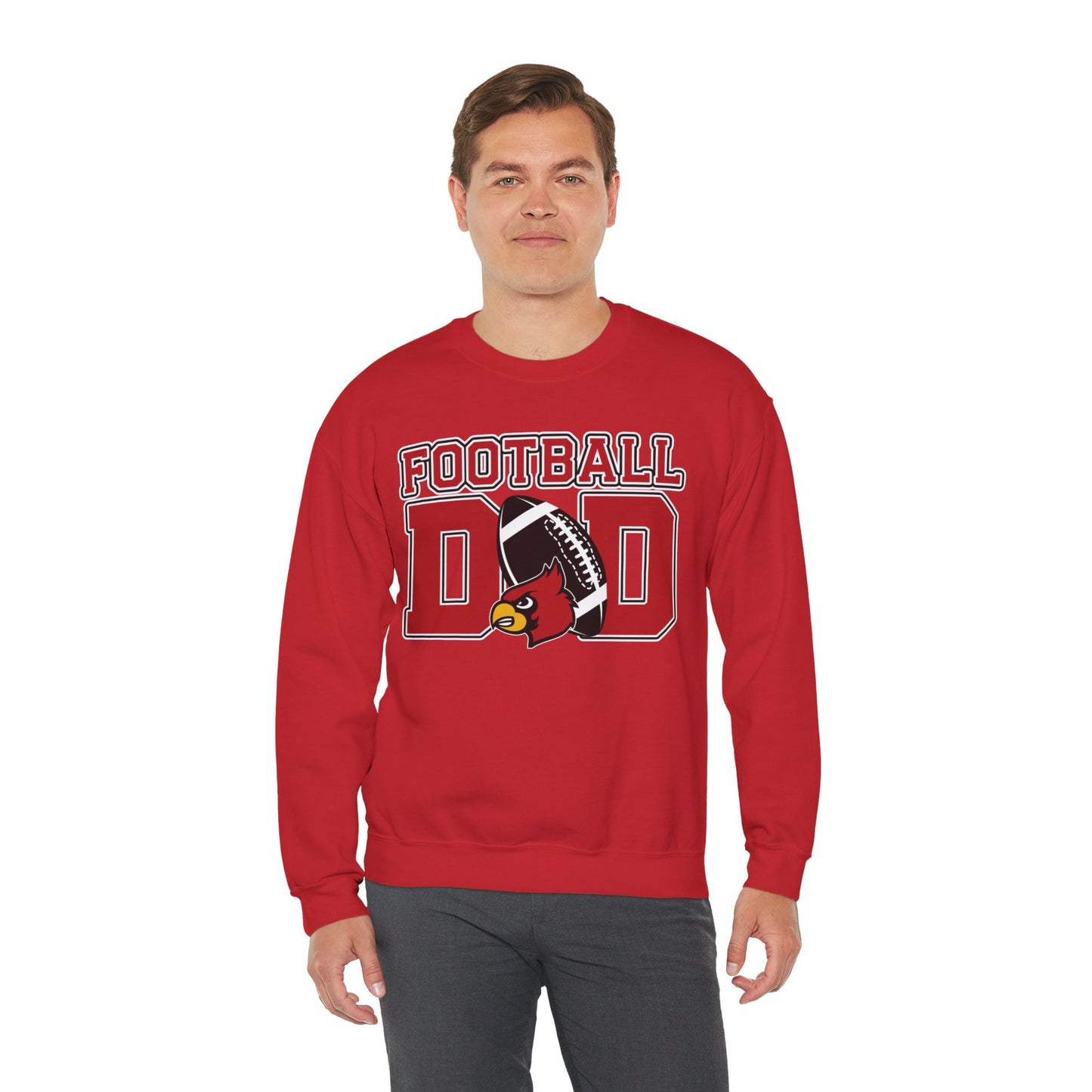 Football Dad Custom Player Name and Number - Unisex Heavy Blend™ Crewneck Sweatshirt
