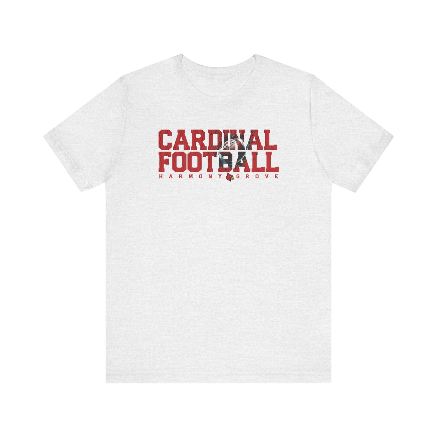 Cardinal Football Harmony Grove - Bella + Canvas Short Sleeve Tee