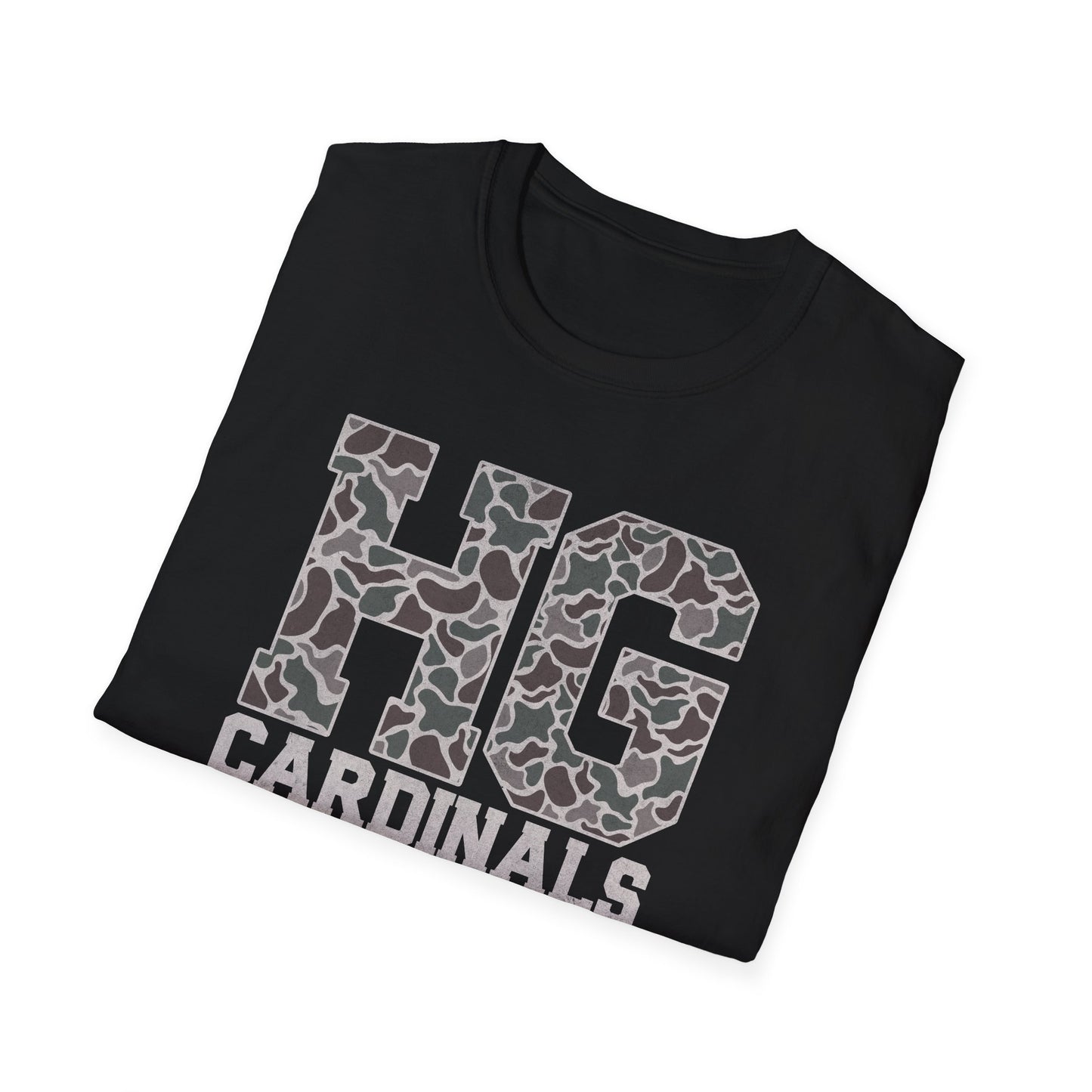 Old School Camo Distressed - Unisex Softstyle T-Shirt