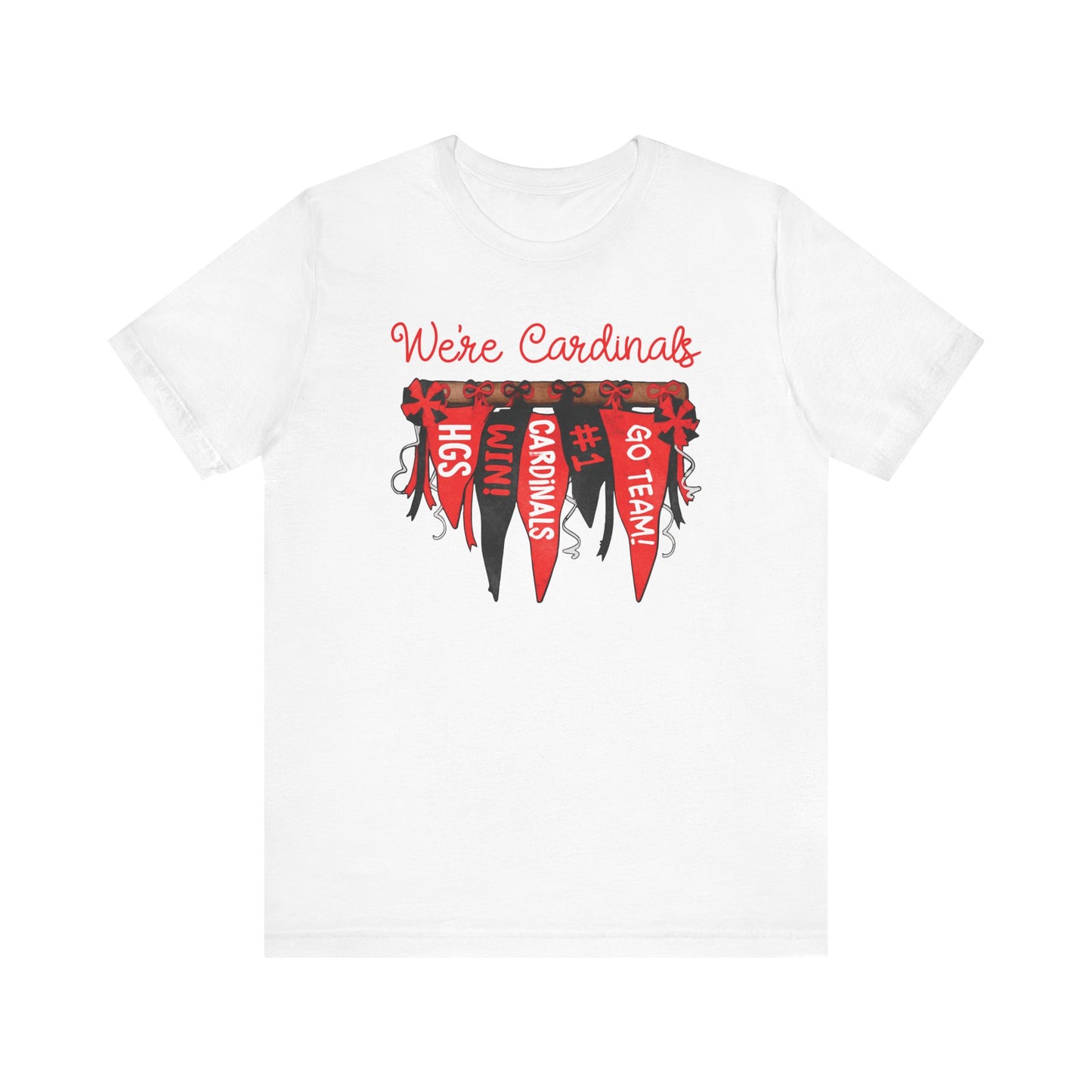 Cardinals Pennant Banner - Bella + Canvas Short Sleeve Tee