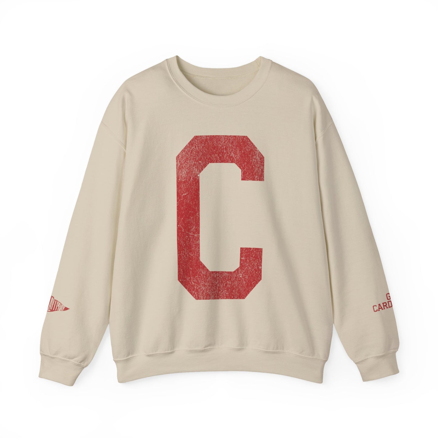 C You Play I Pray Red Text - Unisex Heavy Blend™ Crewneck Sweatshirt