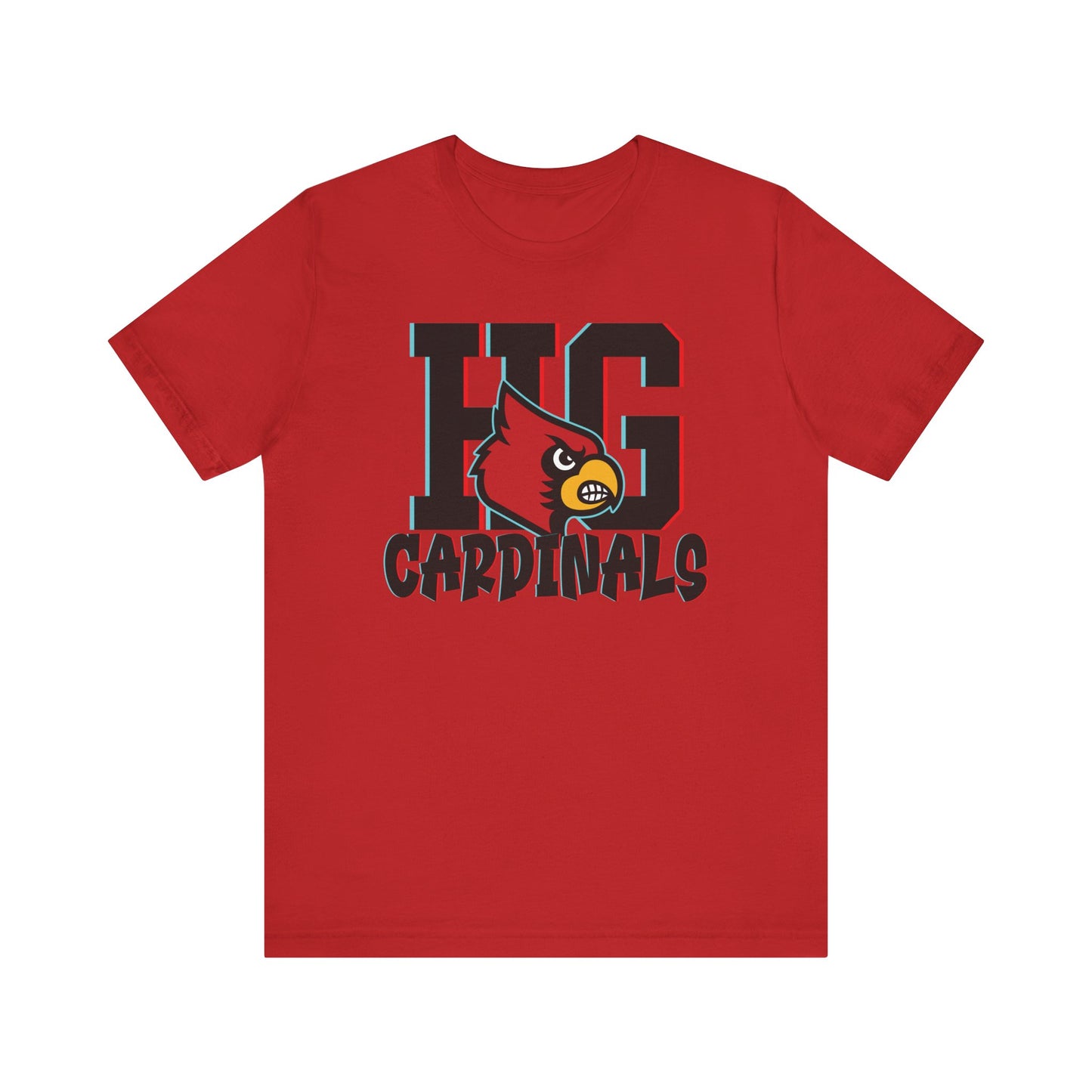 HG Cardinals 3D Shadow - Bella + Canvas Short Sleeve Tee
