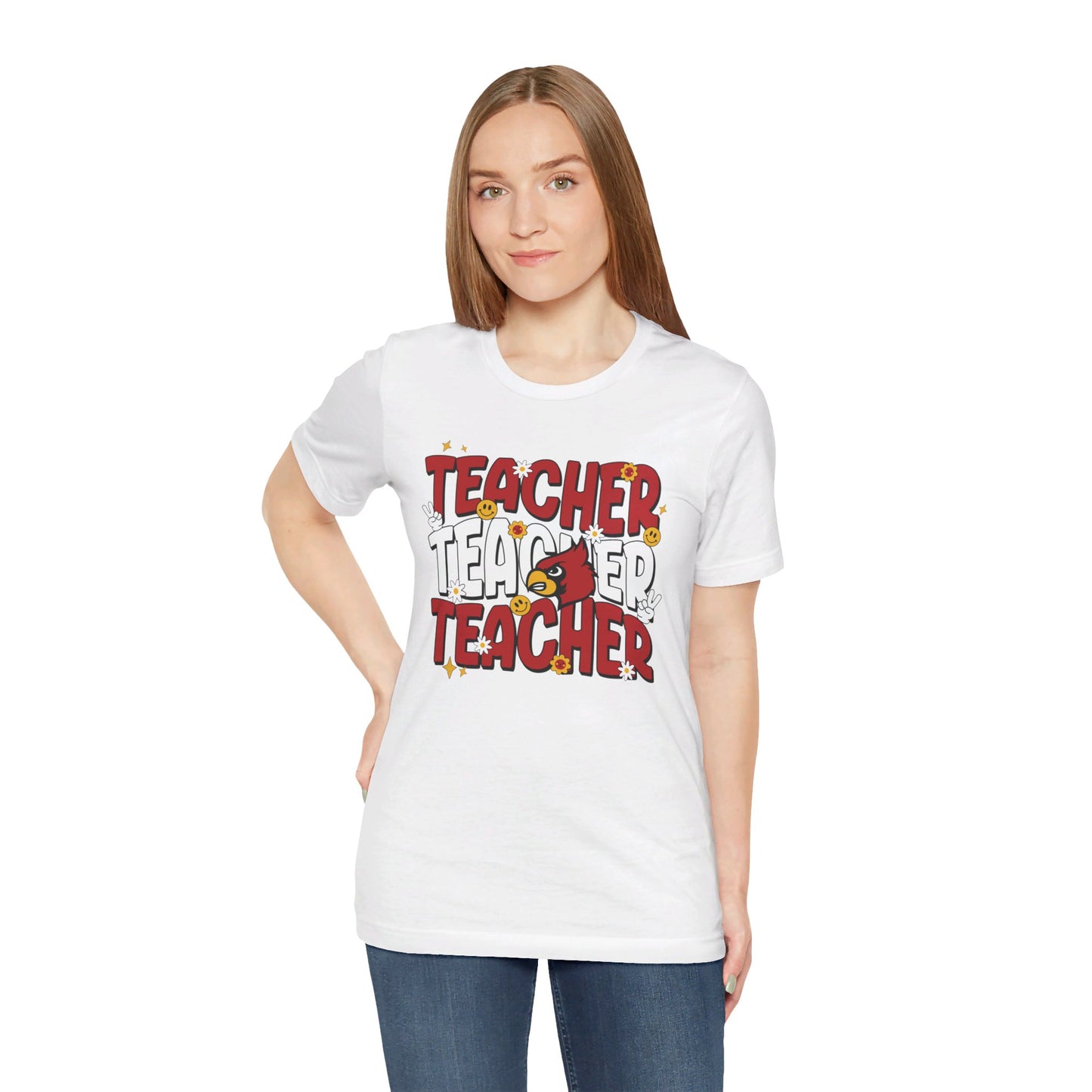 Groovy Teacher 3 - Bella + Canvas Short Sleeve Tee
