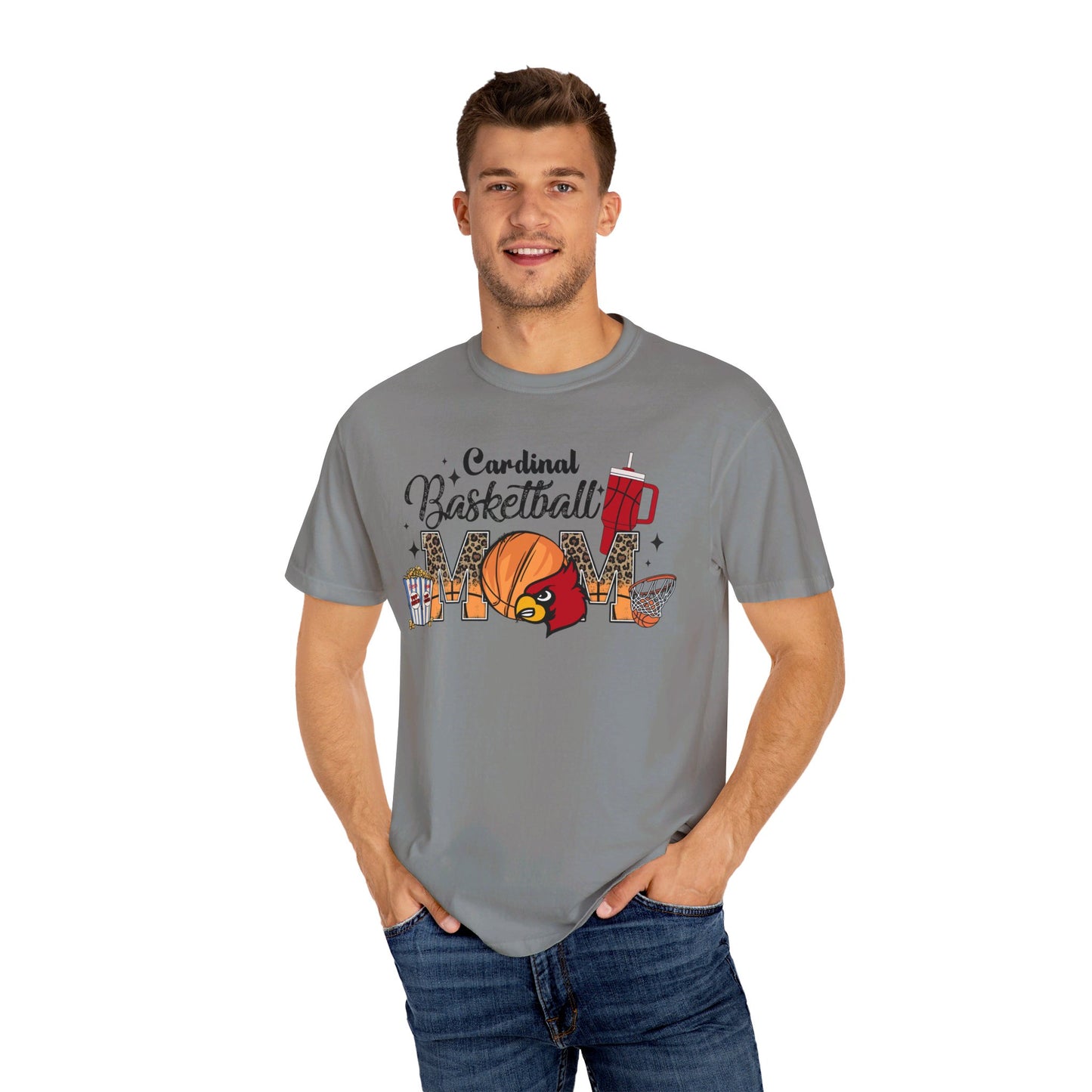 Cardinal Basketball Mom - Comfort Colors T-shirt