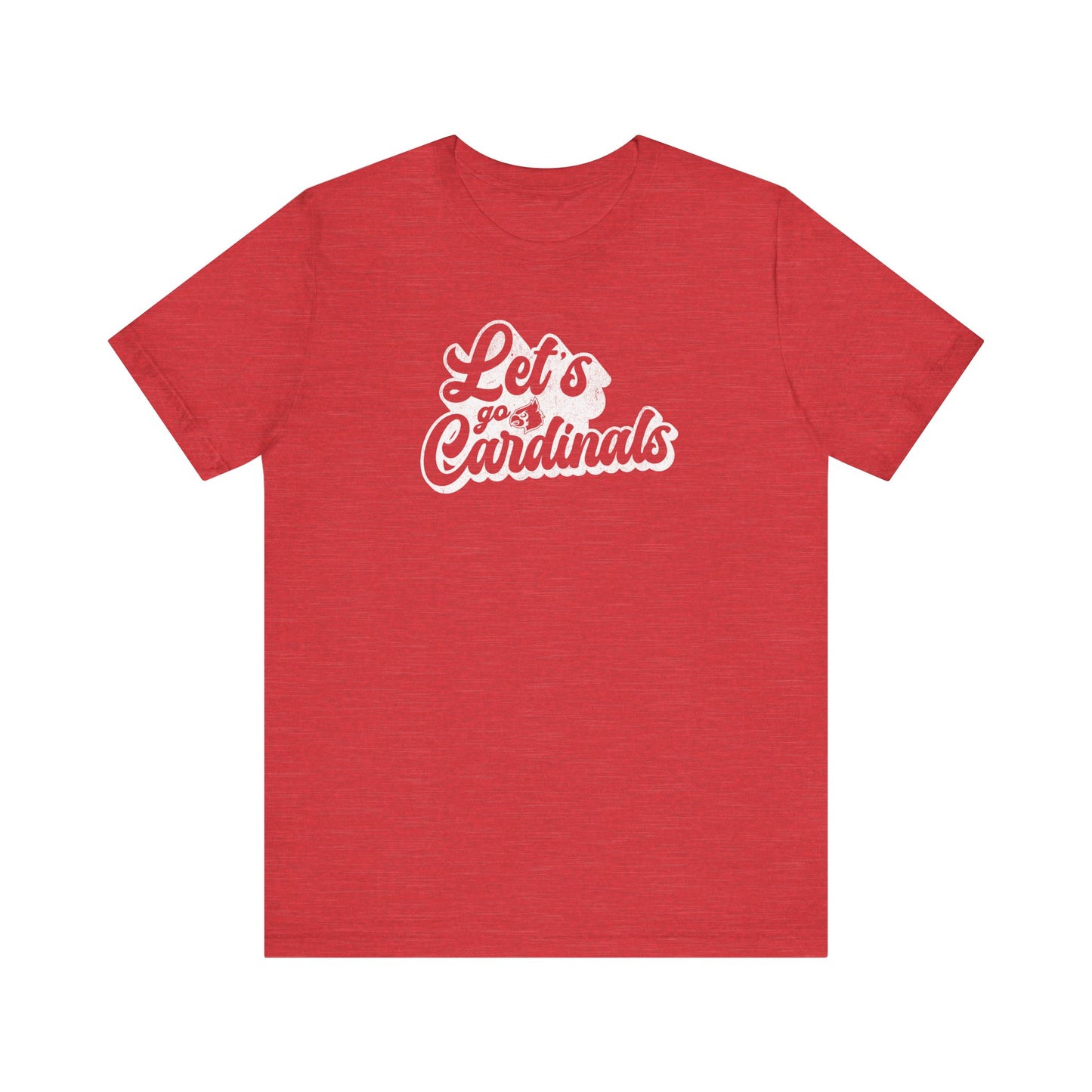 Vintage Let's Go Cardinals - Bella + Canvas Short Sleeve Tee