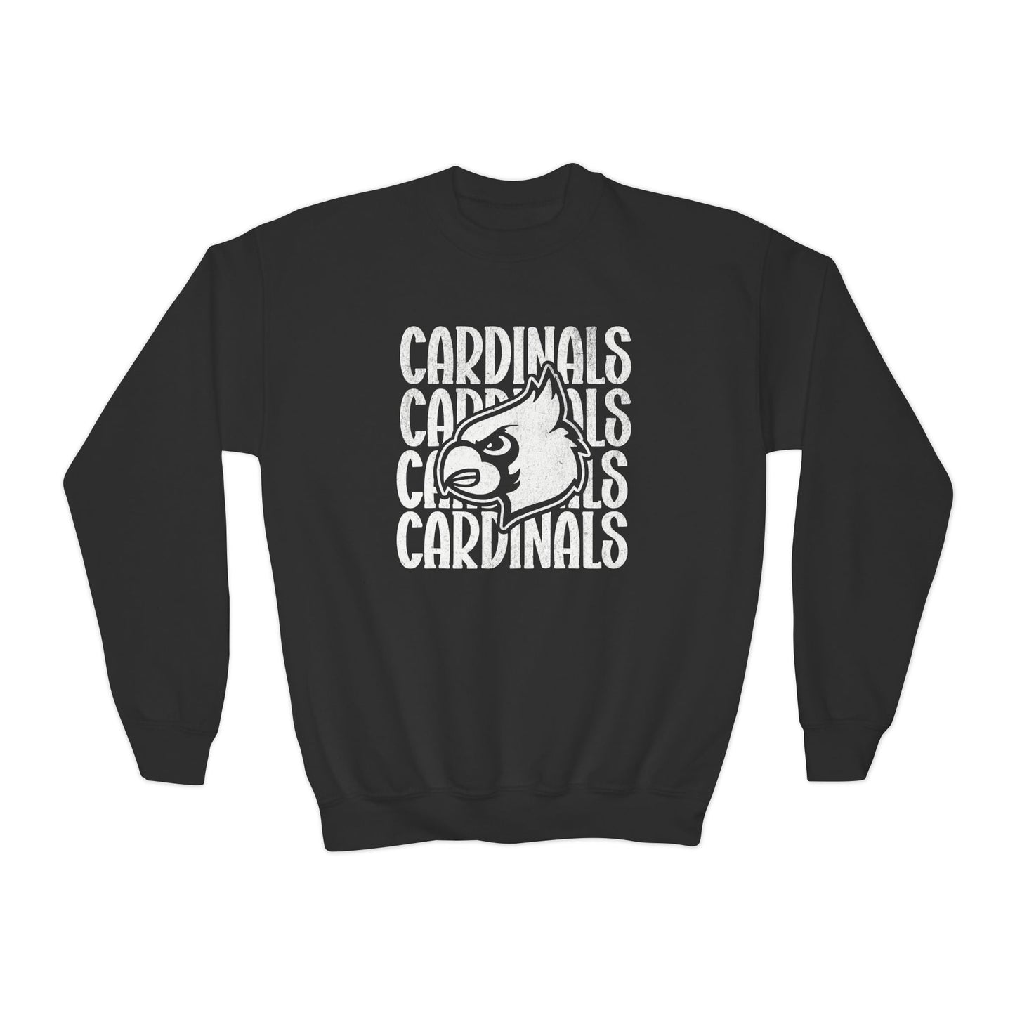 Vintage Cardinal 4 - Youth Crew Sweatshirt