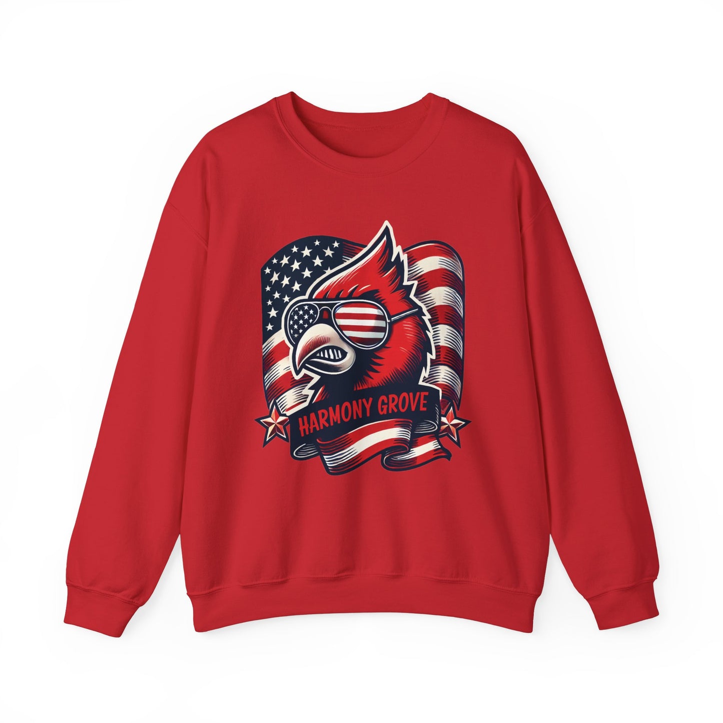 Patriotic Harmony Grove Cardinals - Unisex Heavy Blend™ Crewneck Sweatshirt