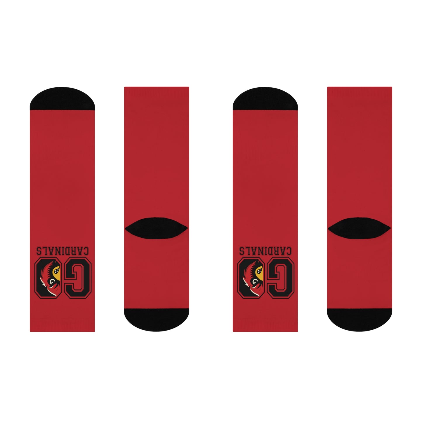 Go Cardinals - Red Cushioned Crew Socks