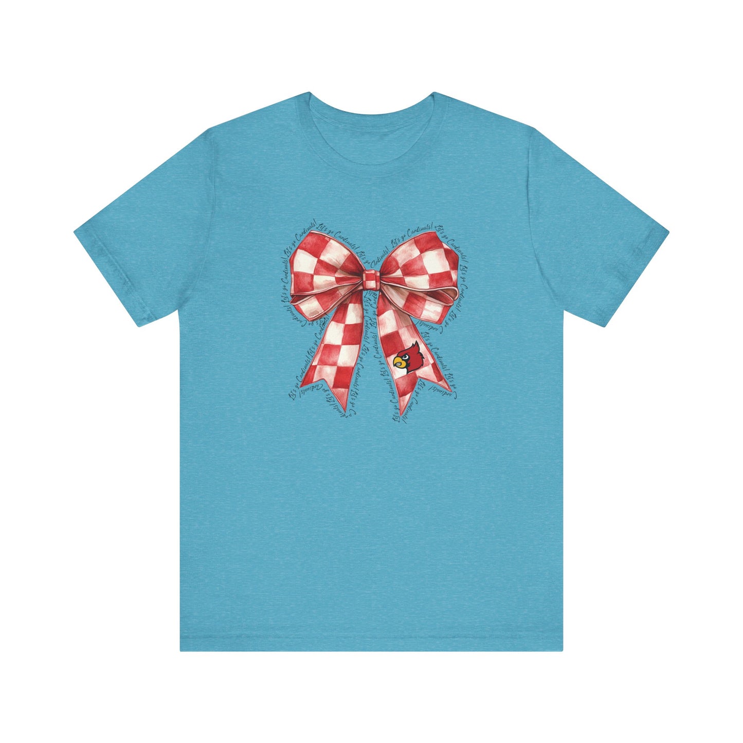 Let's go Cardinals Coquette Bow - Bella + Canvas Short Sleeve Tee