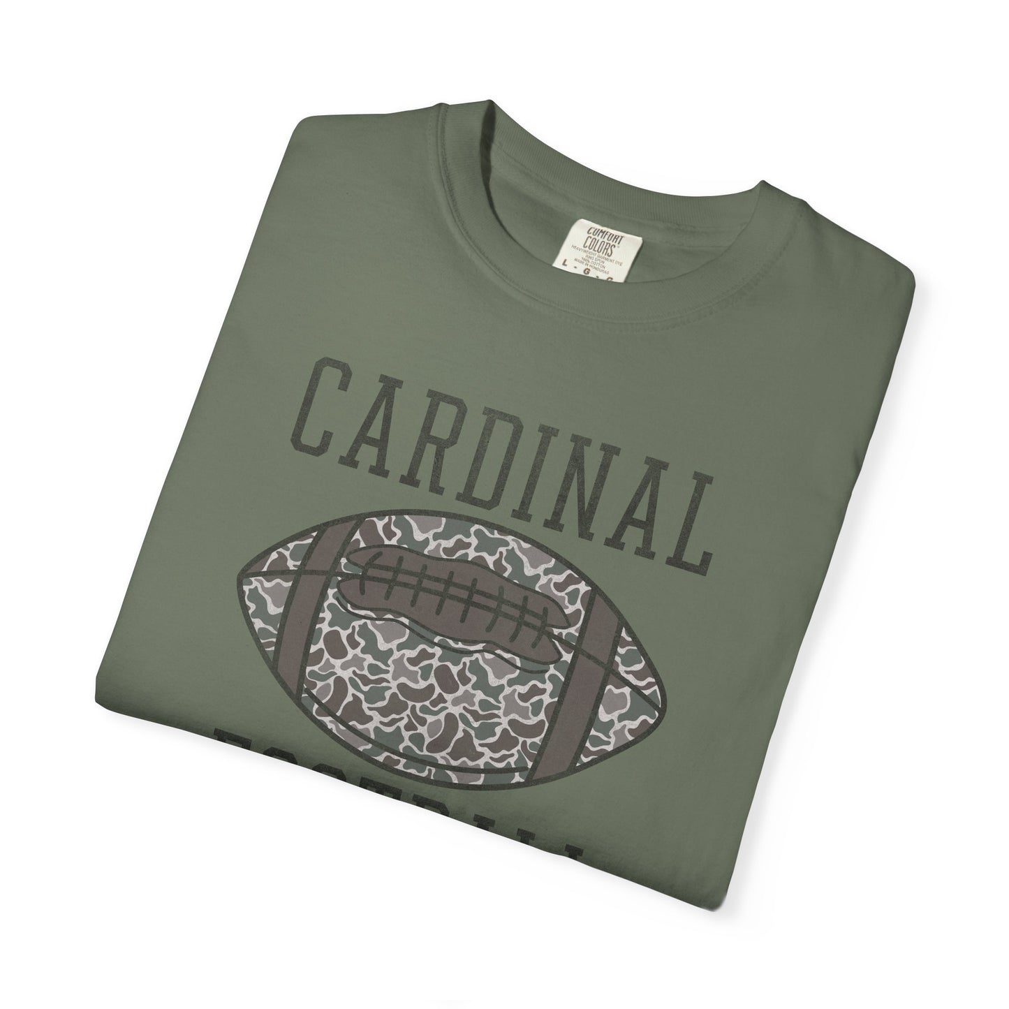 Old School Camo Distressed Football - Comfort Colors T Shirt