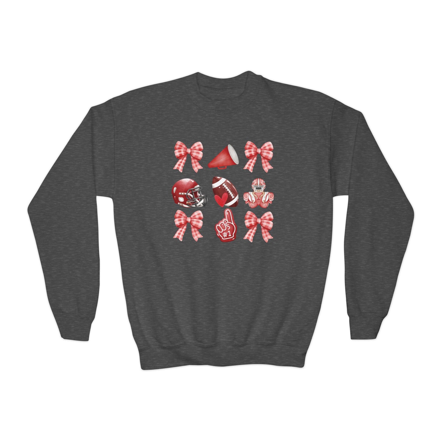 Football Coquette - Youth Crew Sweatshirt