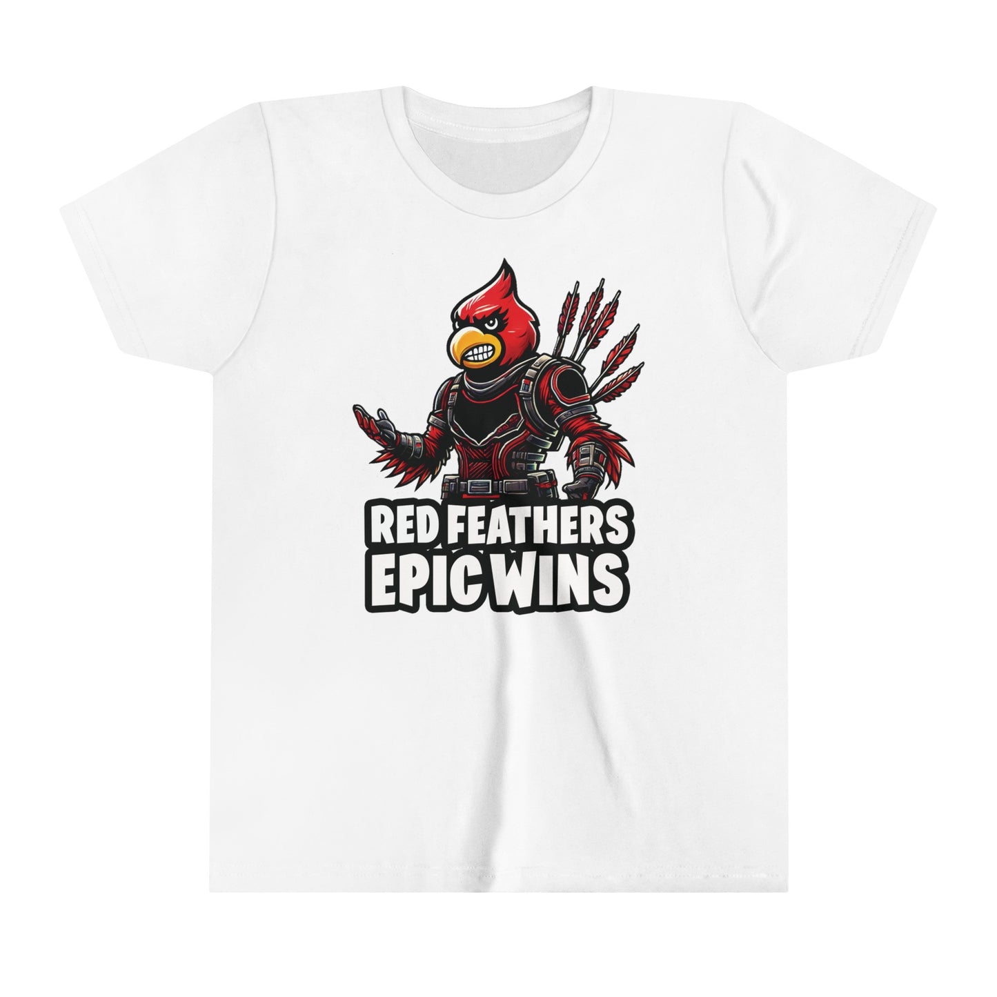 Red Feathers Epic Wins - Bella + Canvas Youth Tee
