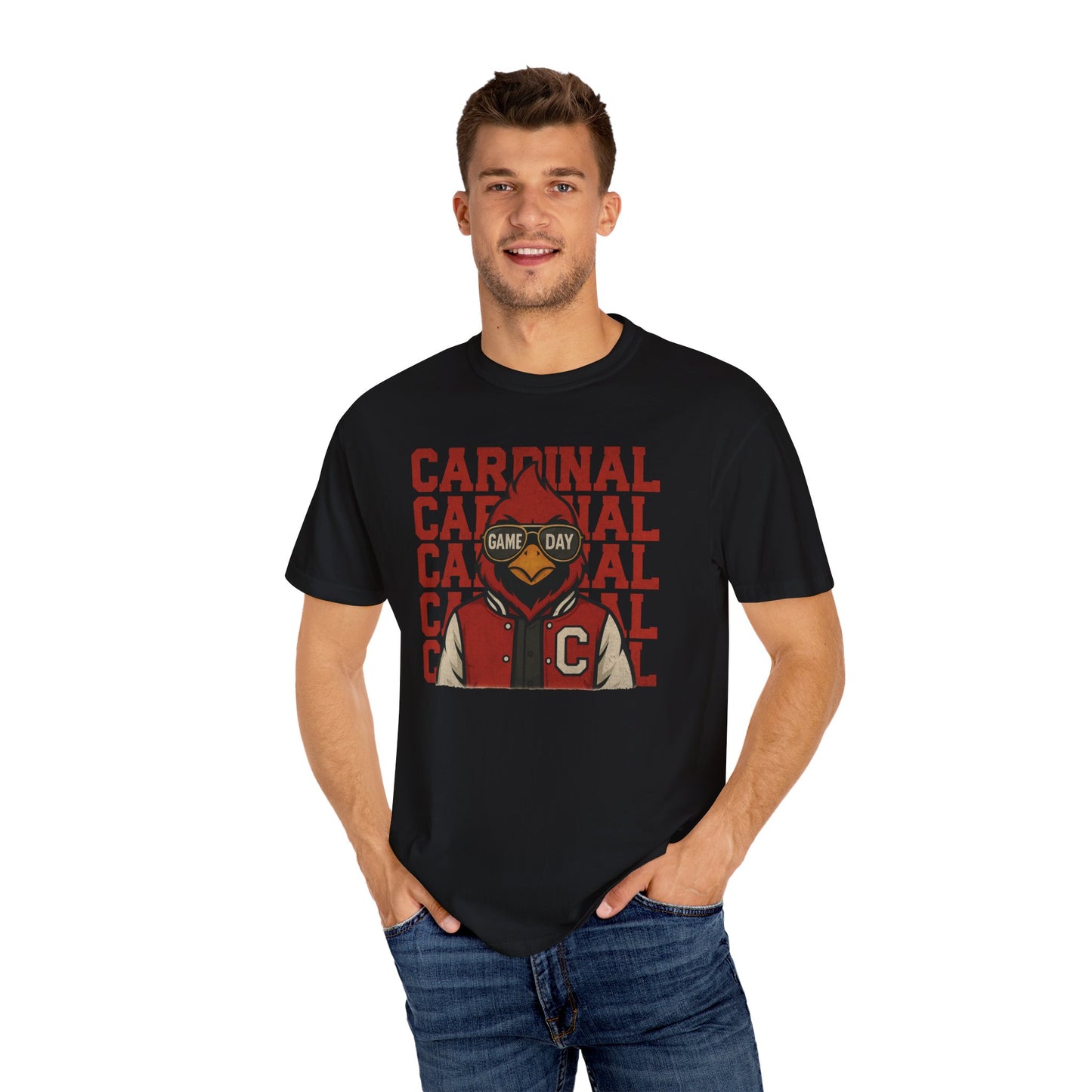 Cardinal Game Day Distressed - Comfort Colors T Shirt
