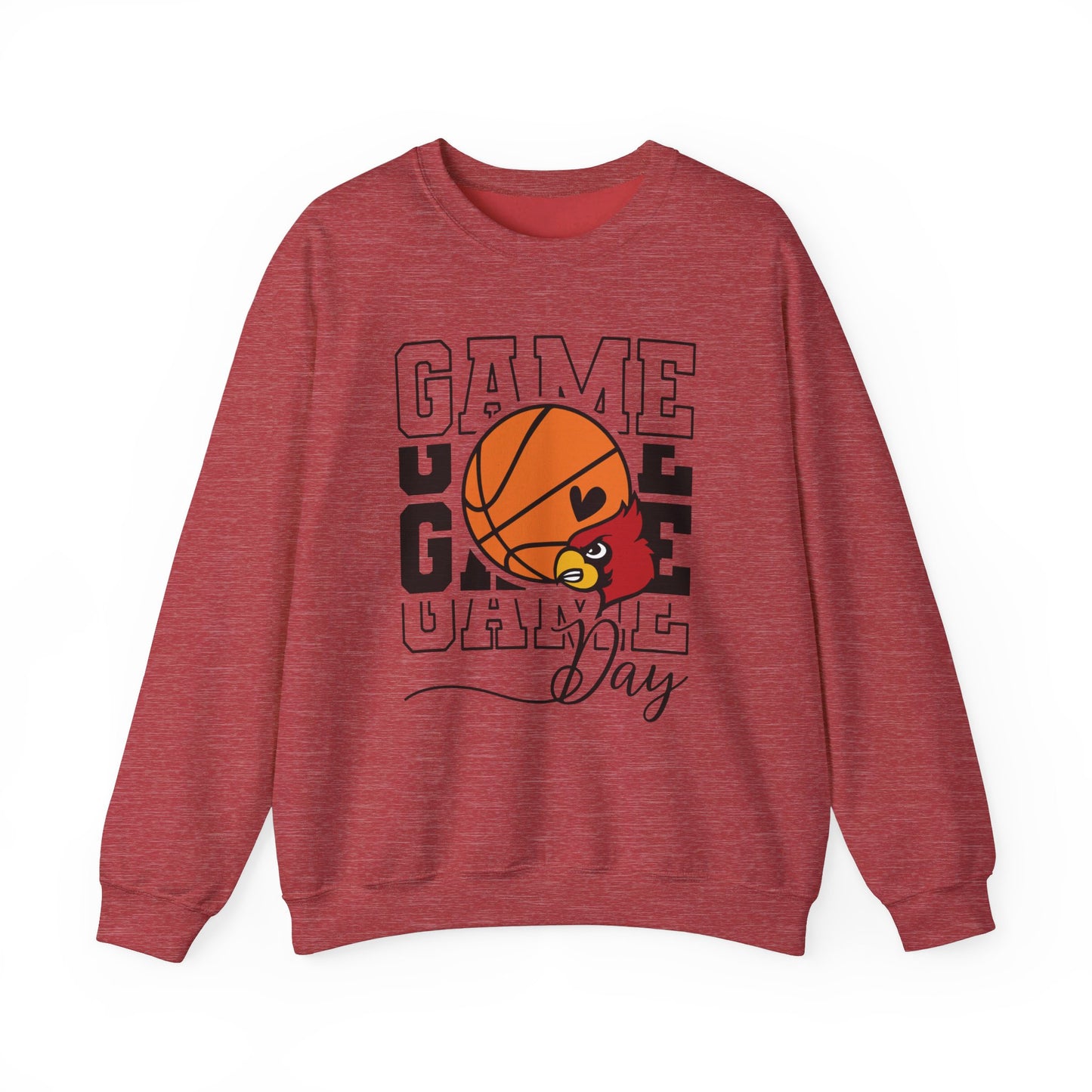 Cardinal Game Day Basketball - Unisex Heavy Blend™ Crewneck Sweatshirt