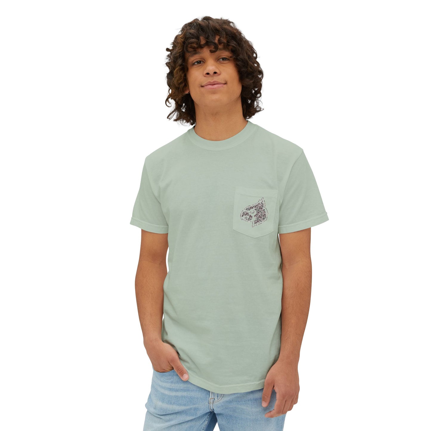 Unisex Pocket T-Shirt Cardinal + HG - Comfort Colors Tshirt