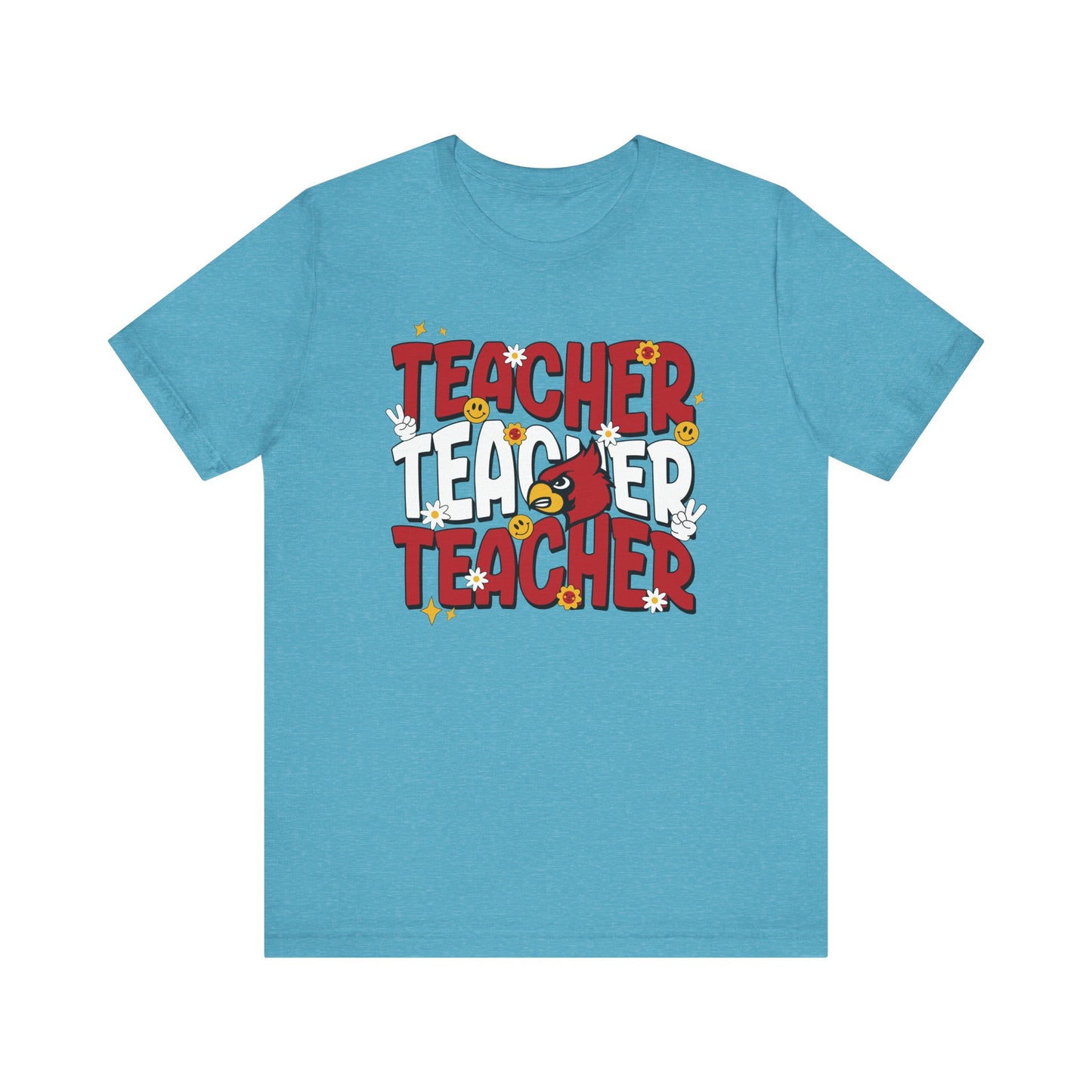 Groovy Teacher 3 - Bella + Canvas Short Sleeve Tee