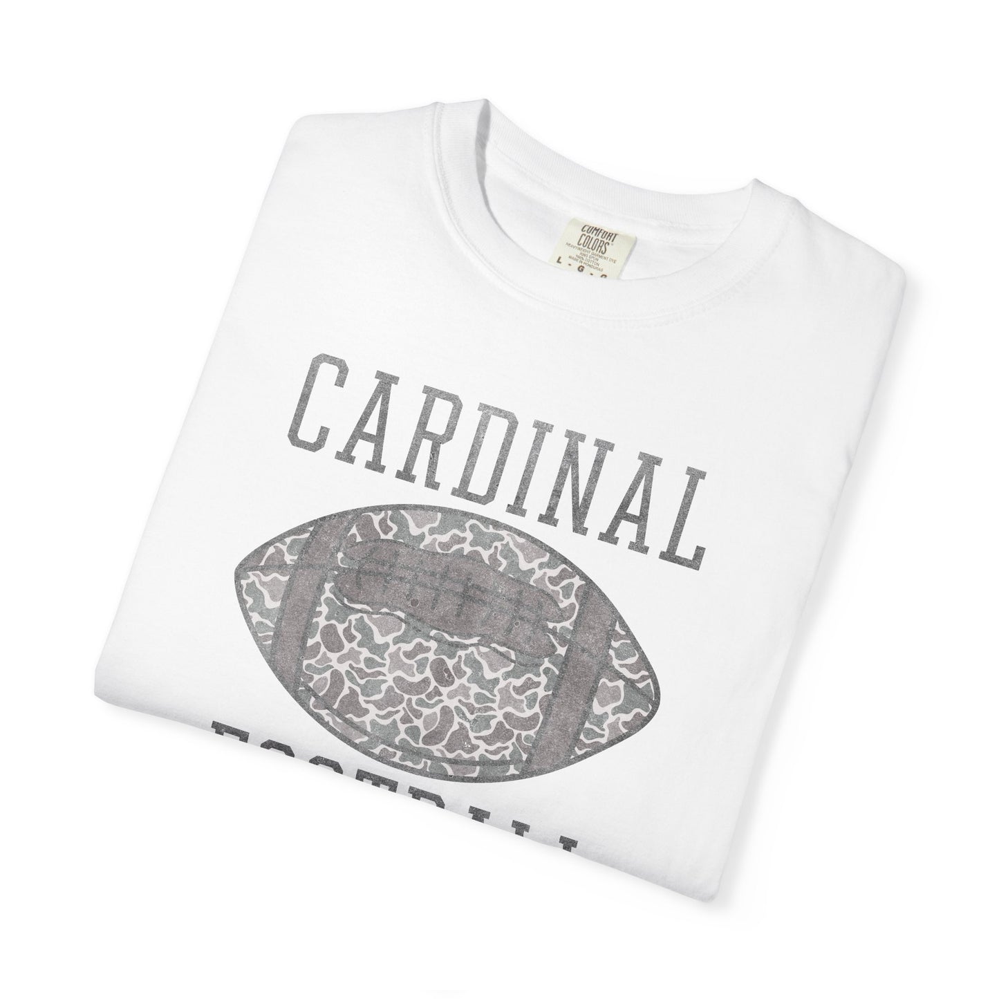 Old School Camo Distressed Football - Comfort Colors T Shirt
