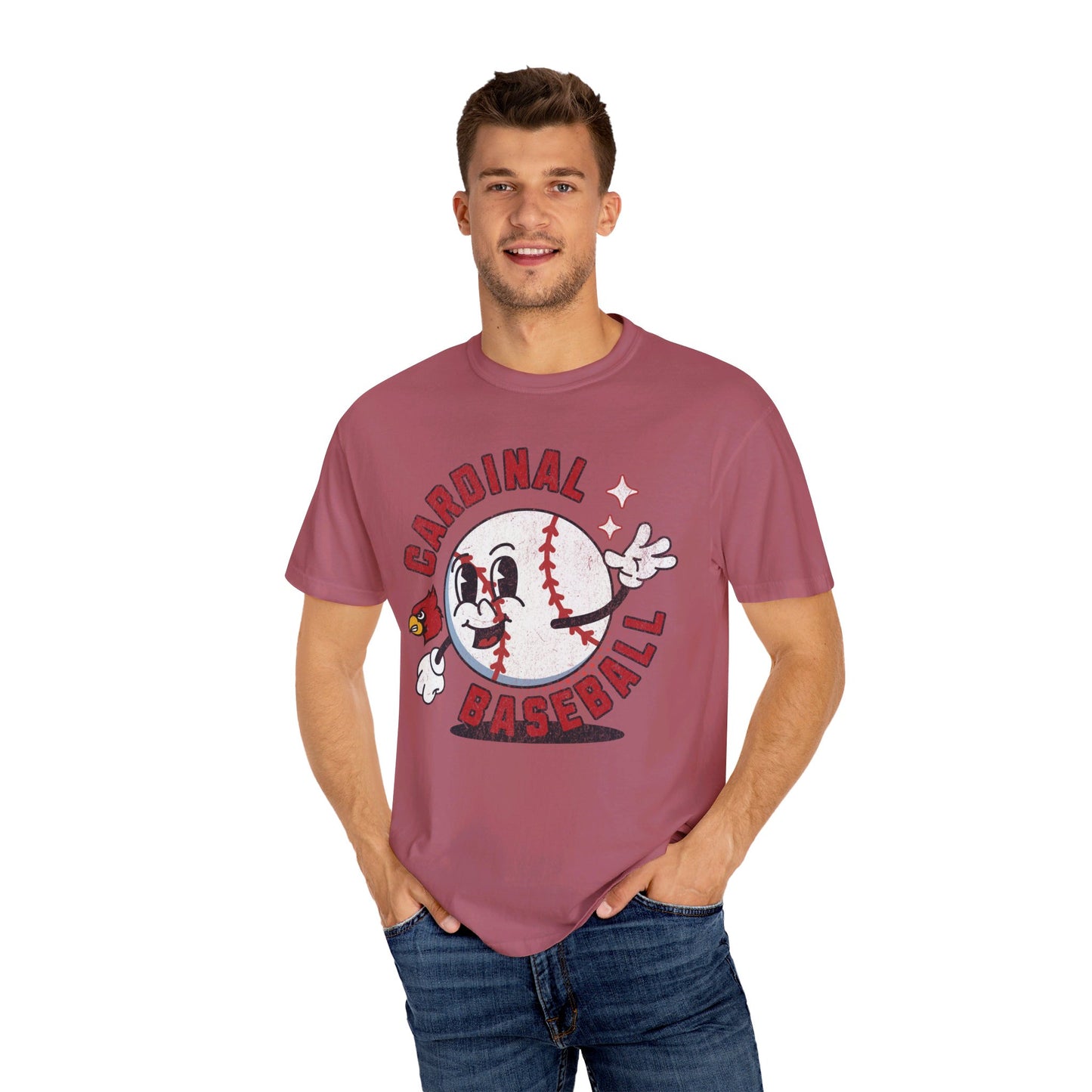 Retro Cardinal Baseball - Comfort Colors T-shirt