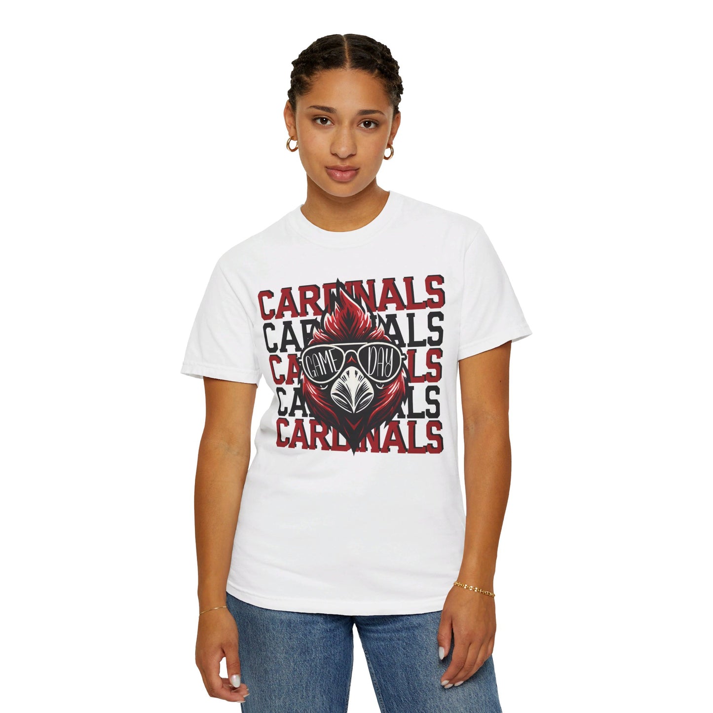 Cardinals Game Day Sunglasses - Comfort Colors T-shirt