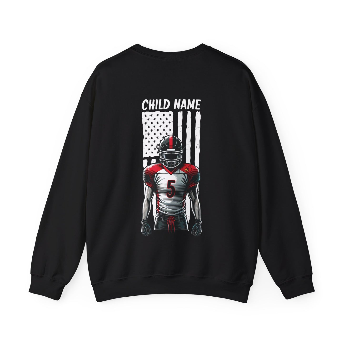 Football Dad Custom Player Name and Number - Unisex Heavy Blend™ Crewneck Sweatshirt