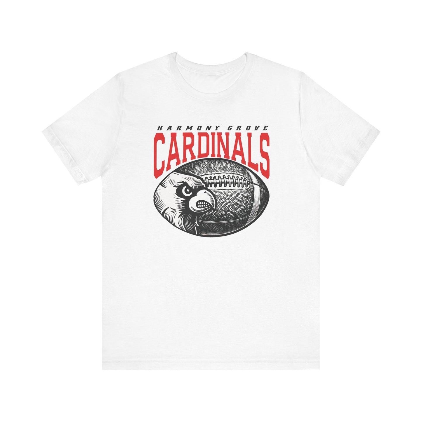 HG Cardinals Football Mascot Inset - Bella + Canvas Short Sleeve Tee