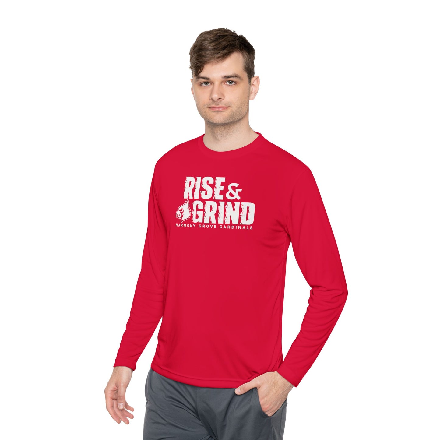 Rise and Grind Cardinal - Dryfit Long Sleeve Tee