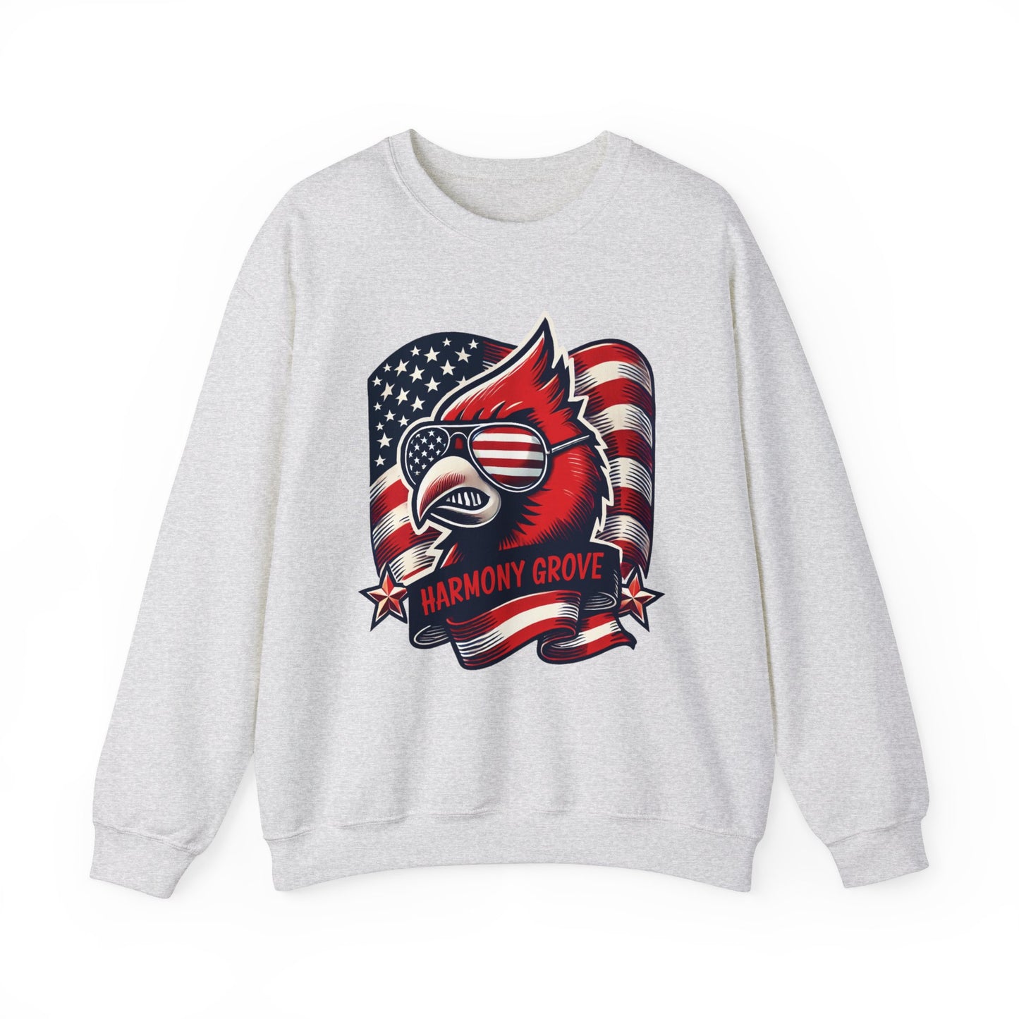 Patriotic Harmony Grove Cardinals - Unisex Heavy Blend™ Crewneck Sweatshirt