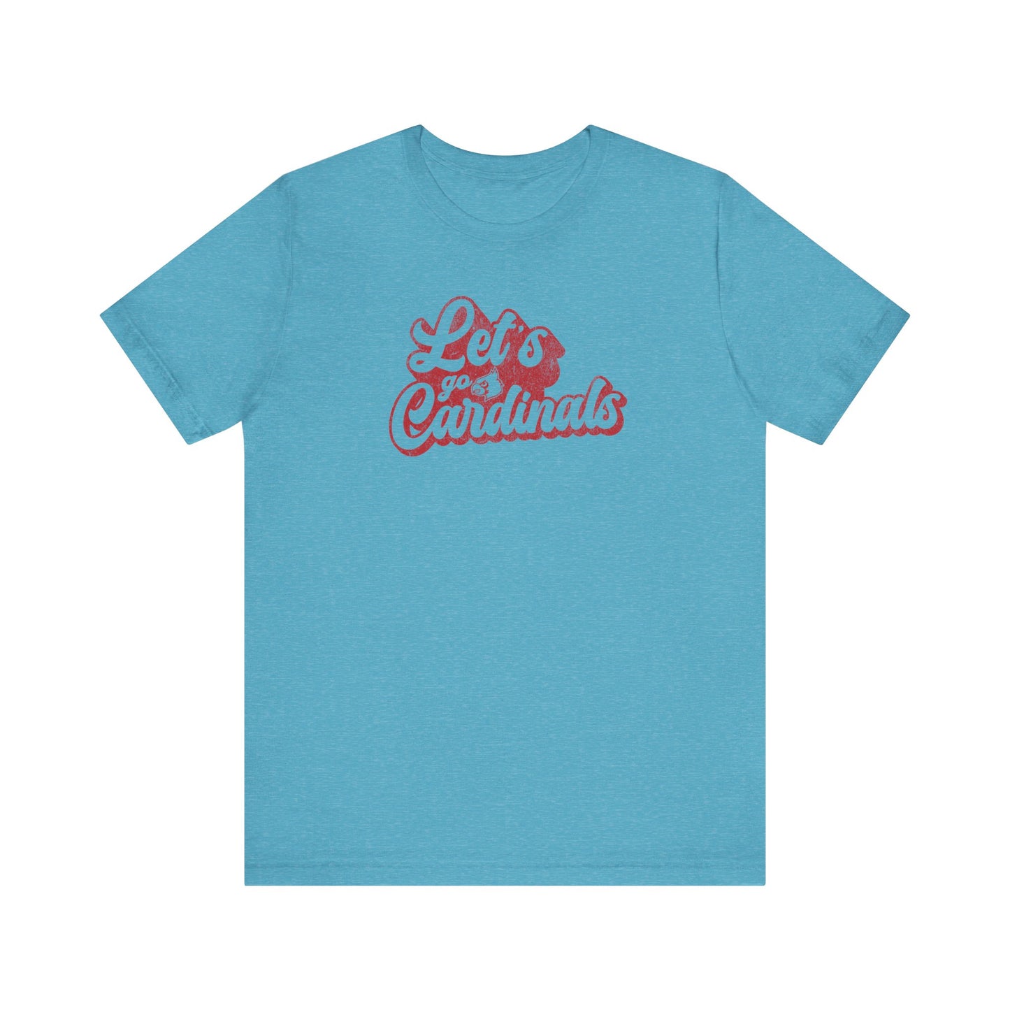 Vintage Let's Go Cardinals - Bella + Canvas Short Sleeve Tee