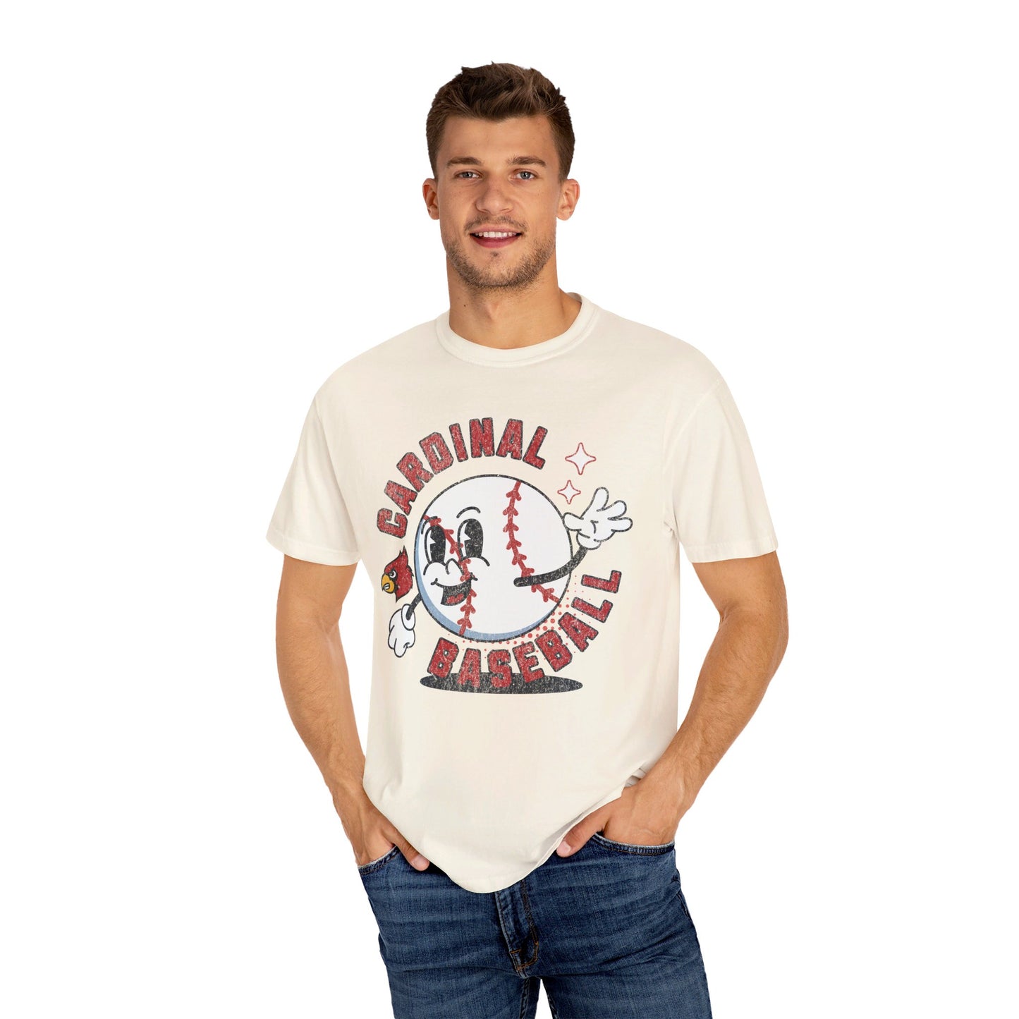 Retro Cardinal Baseball - Comfort Colors T-shirt