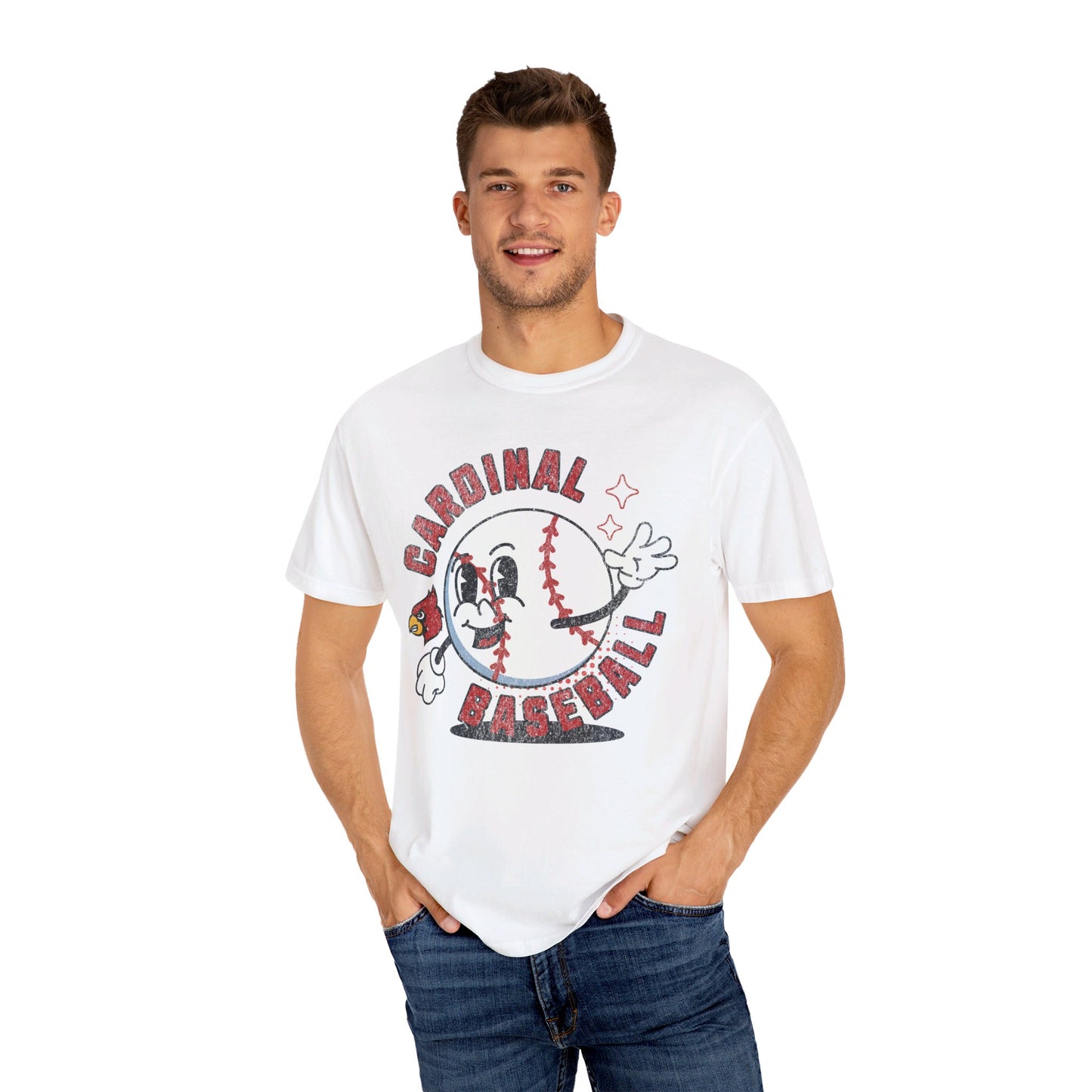 Retro Cardinal Baseball - Comfort Colors T-shirt