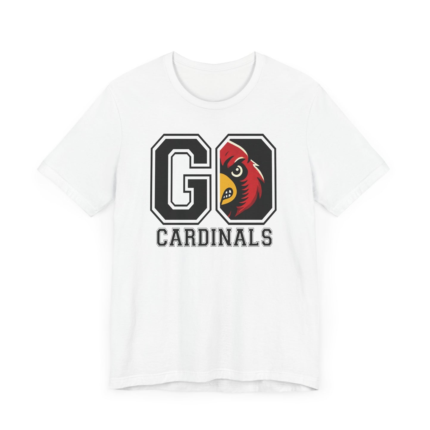 Go Cardinals Red Mascot - Bella + Canvas Short Sleeve Tee