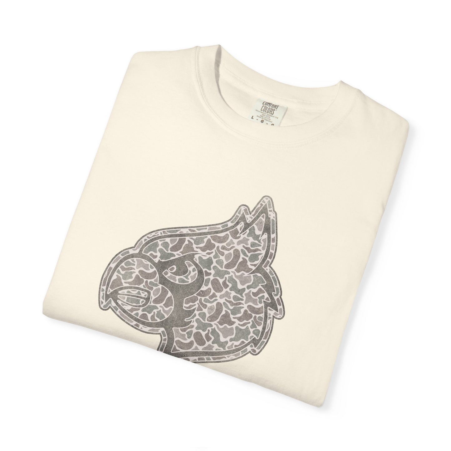 Old School Camo Cardinal Mascot - Comfort Colors T Shirt