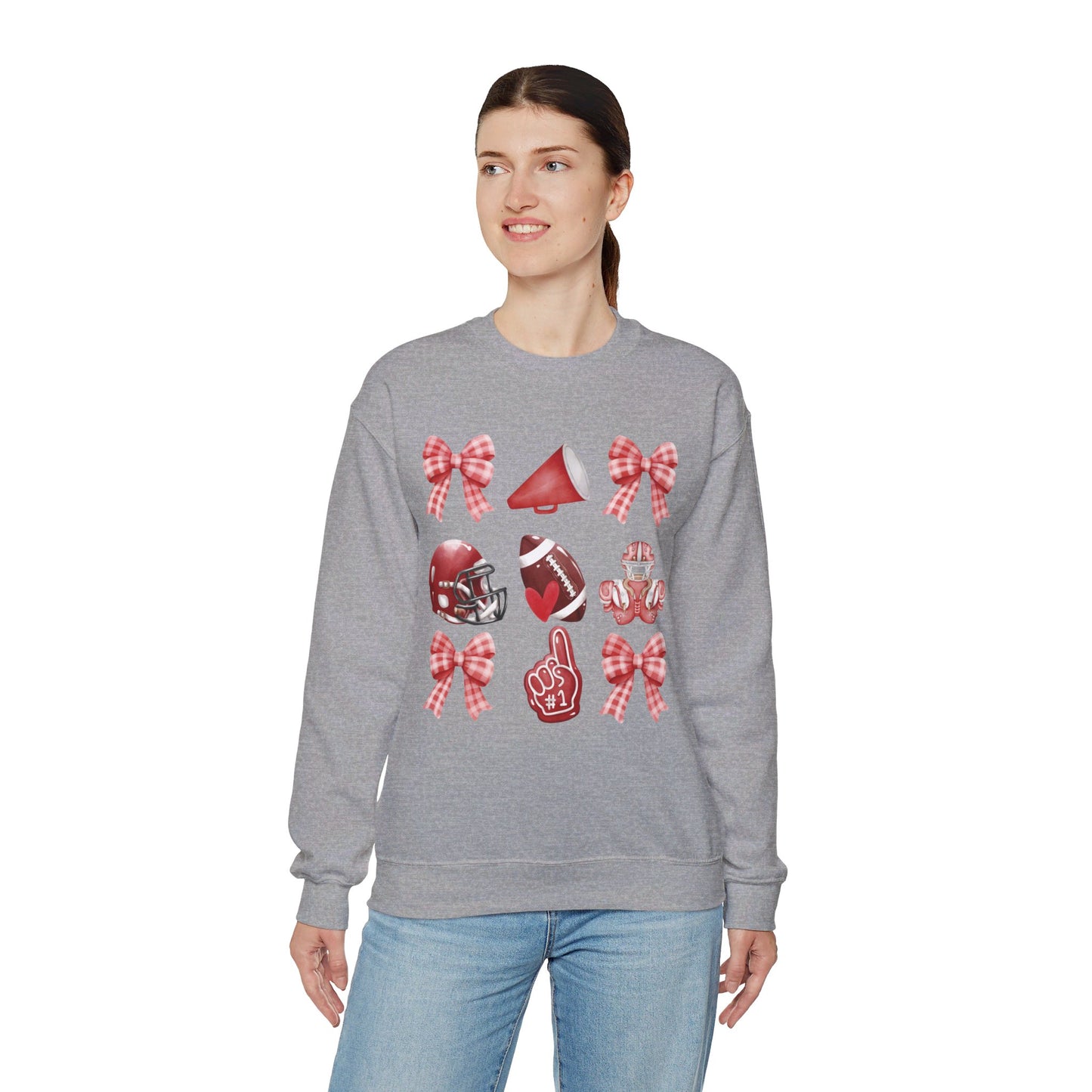 Football Coquette - Unisex Heavy Blend™ Crewneck Sweatshirt