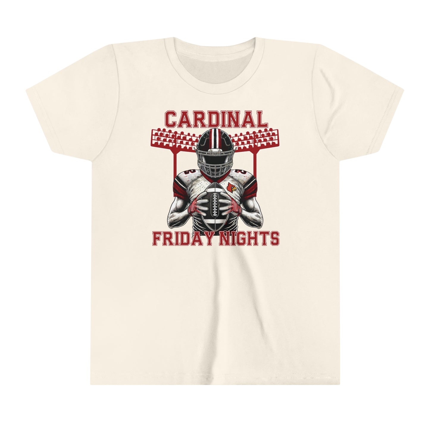 Cardinal Friday Nights Football - Bella + Canvas Youth Tee