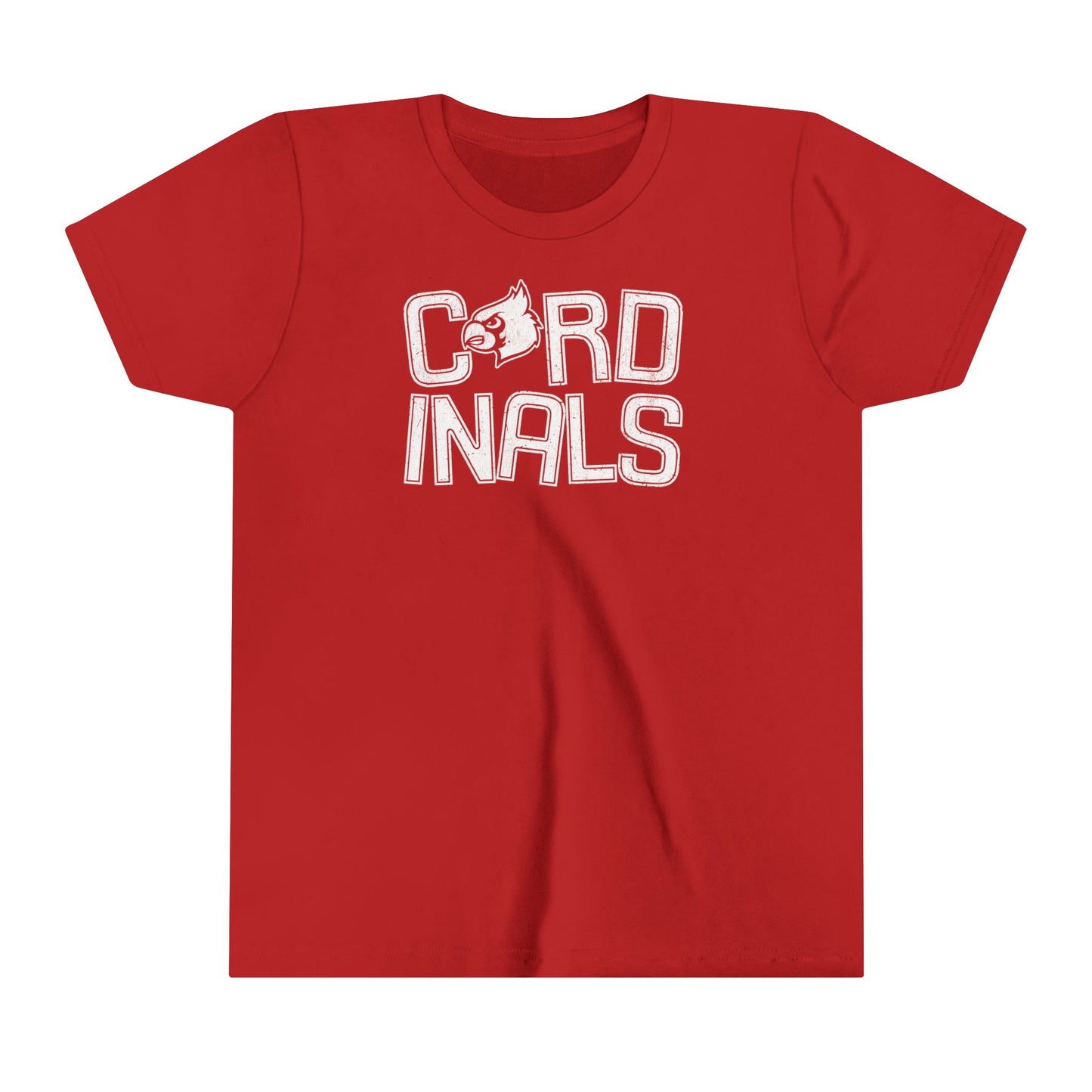 Vintage Cardinals Slanted - Bella + Canvas Youth Tee