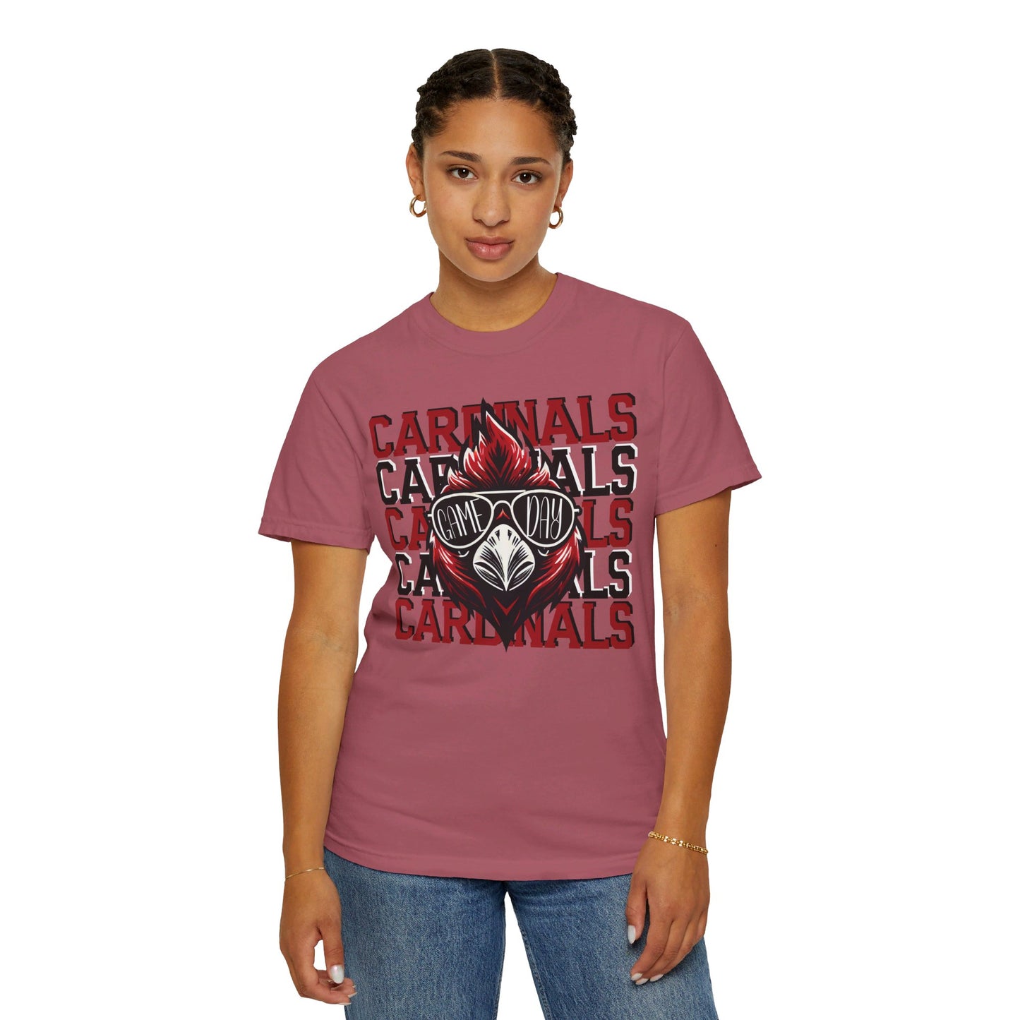 Cardinals Game Day Sunglasses - Comfort Colors T-shirt