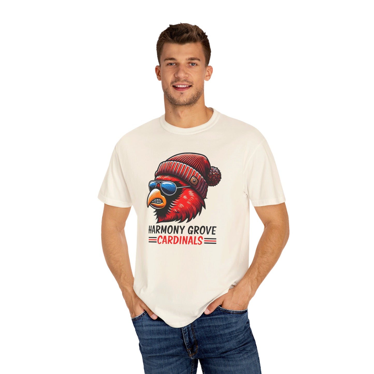 Hipster Harmony Grove Cardinals - Comfort Colors T-shirt