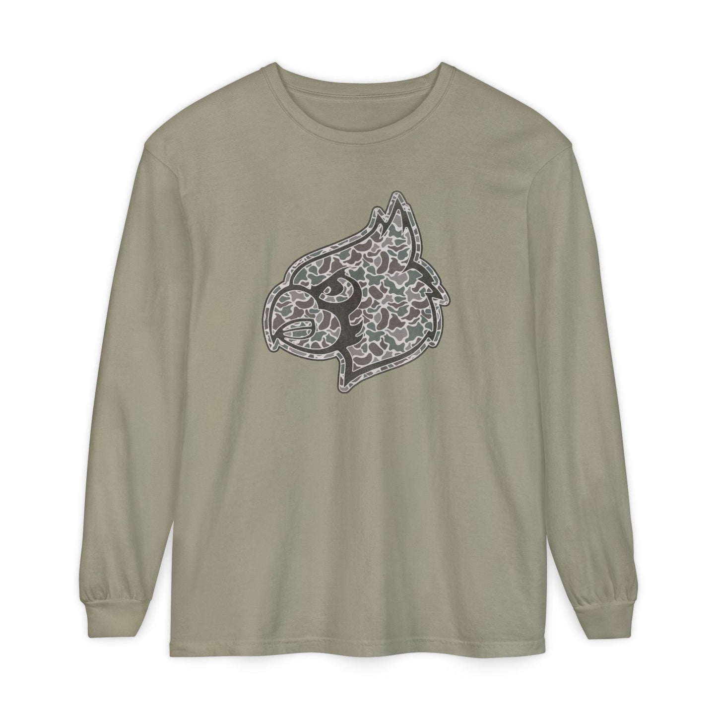 Old School Camo Cardinal - Comfort Colors Long Sleeve T-Shirt
