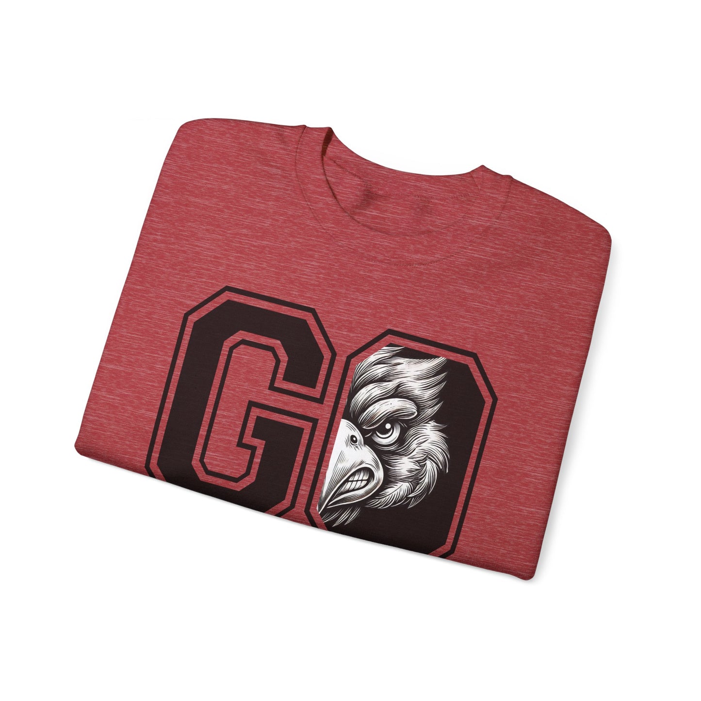 Go Cardinals Black and White - Unisex Heavy Blend™ Crewneck Sweatshirt
